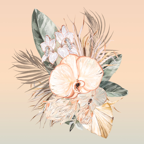 boho floral pastel artworks by australian sydney artist antuanelle