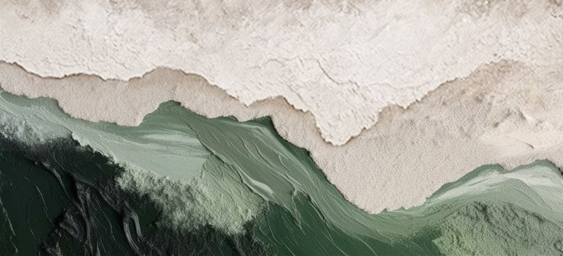 Green hills 90x180cm with Sand FRAMED