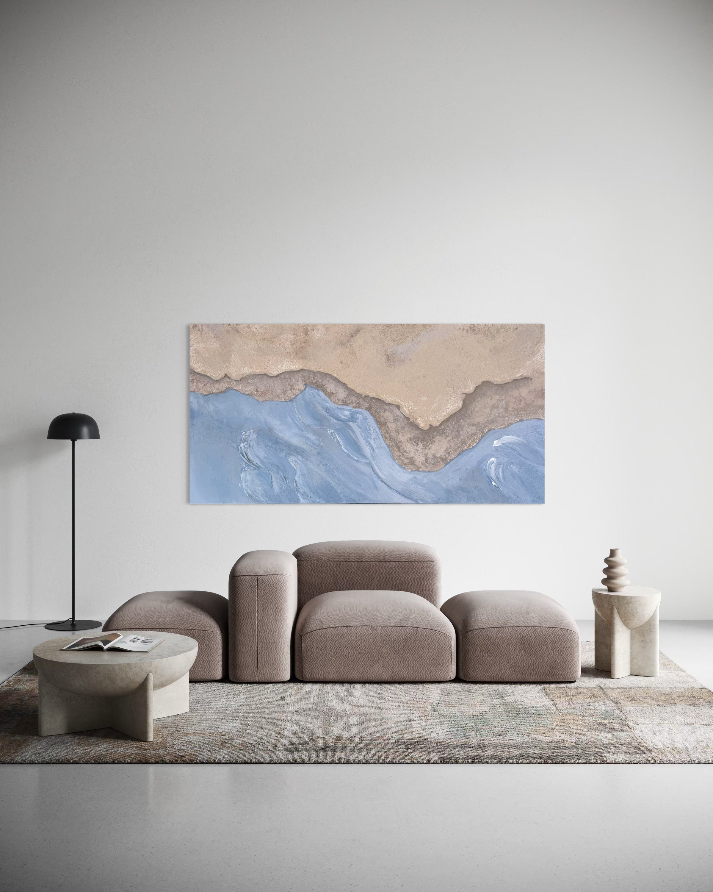 Caramel Hills - Original Textured Artwork 90x180cm