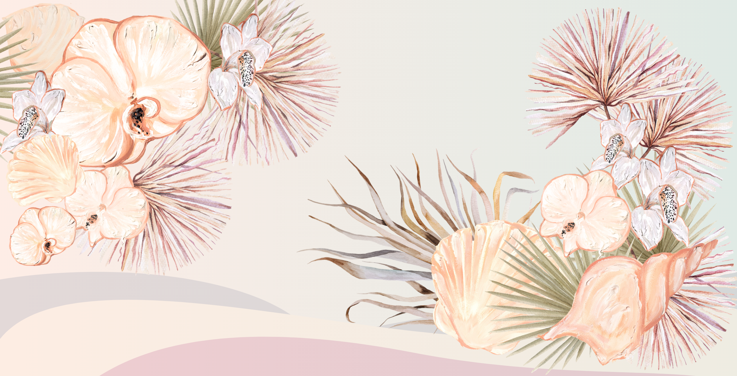 Seashells and Orchids Extra Long