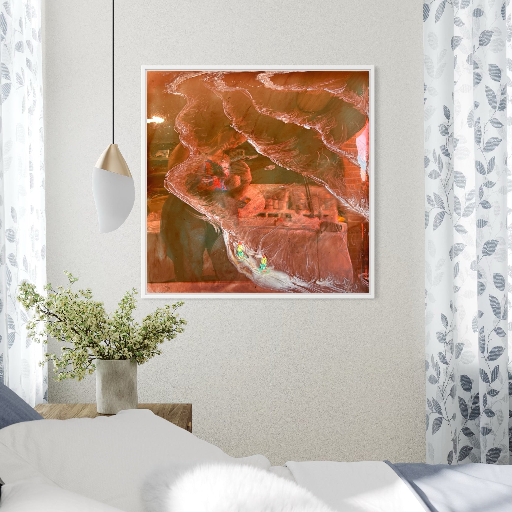 Aqua - Catch Your Wave before you miss the chance set of 2 120x60 FRAMED 60x60cm ea/48x24” 24x24”ea