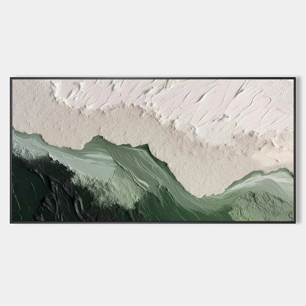 Green hills 3 90x180cm with Sand FRAMED