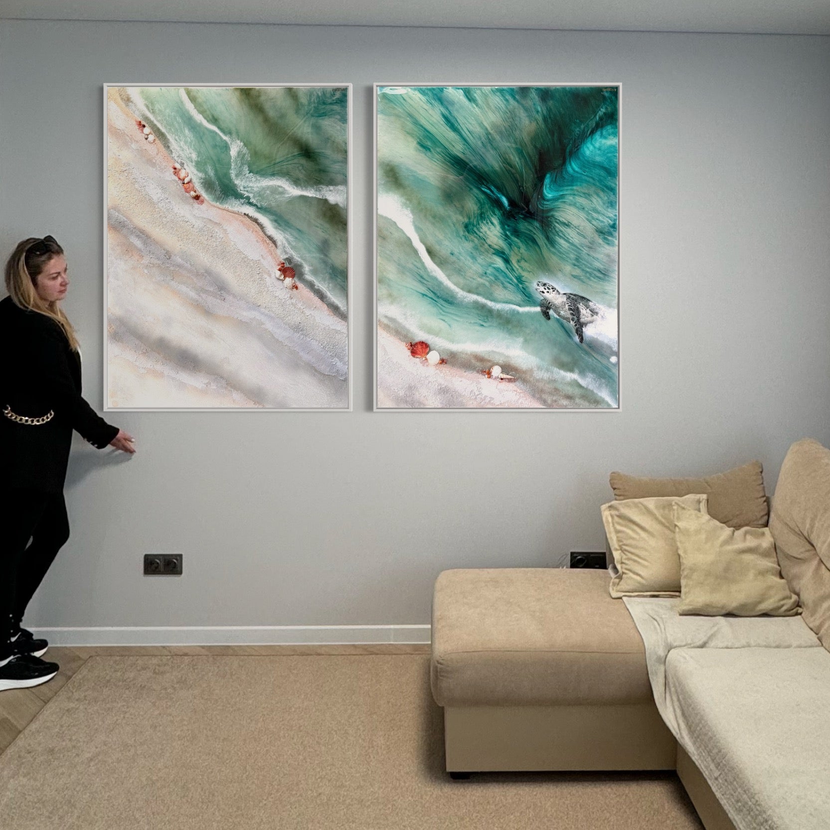 Honu Journey 2 48x35” Home is where your heart is