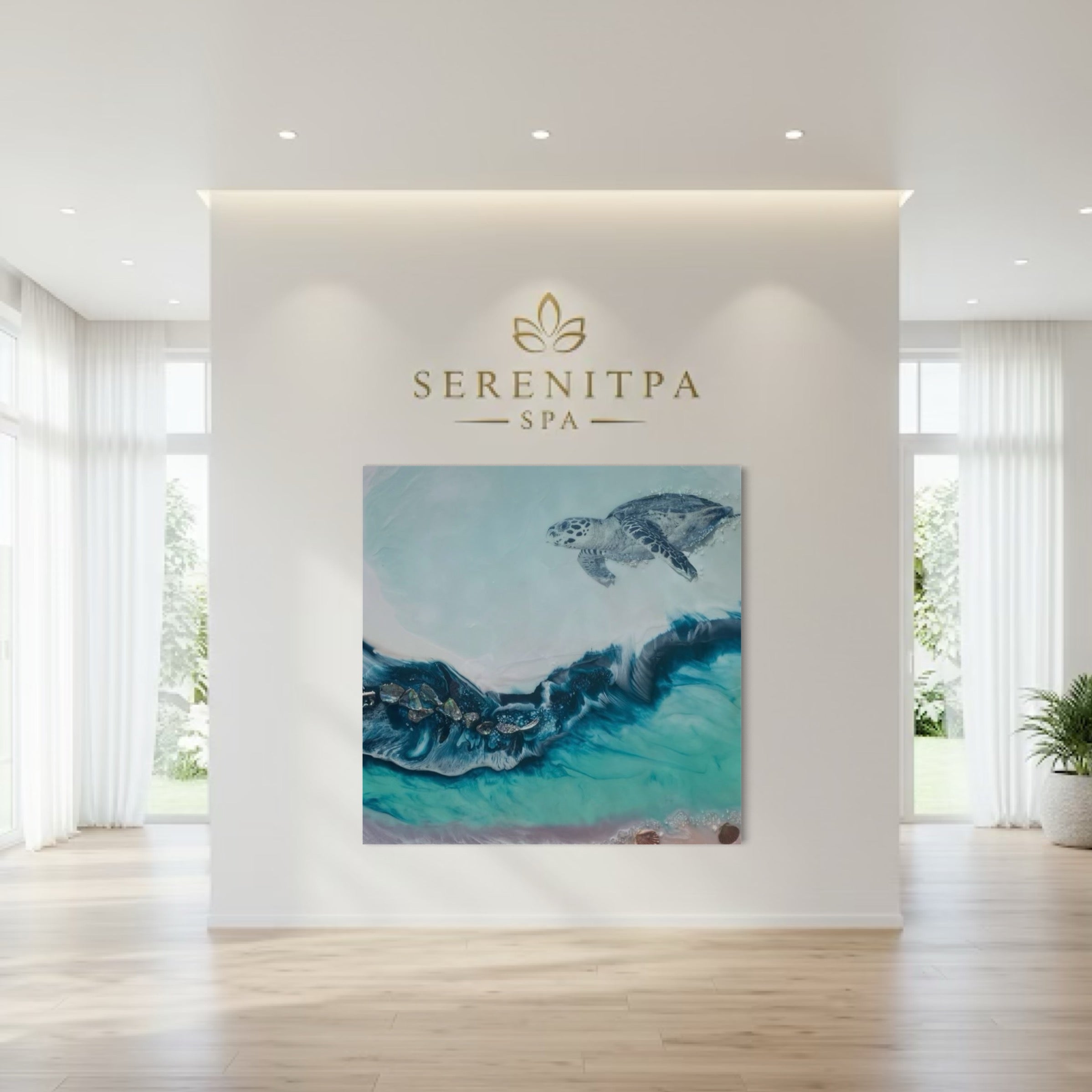 MADE TO ORDER SQUARE OCEAN Coastal Painting