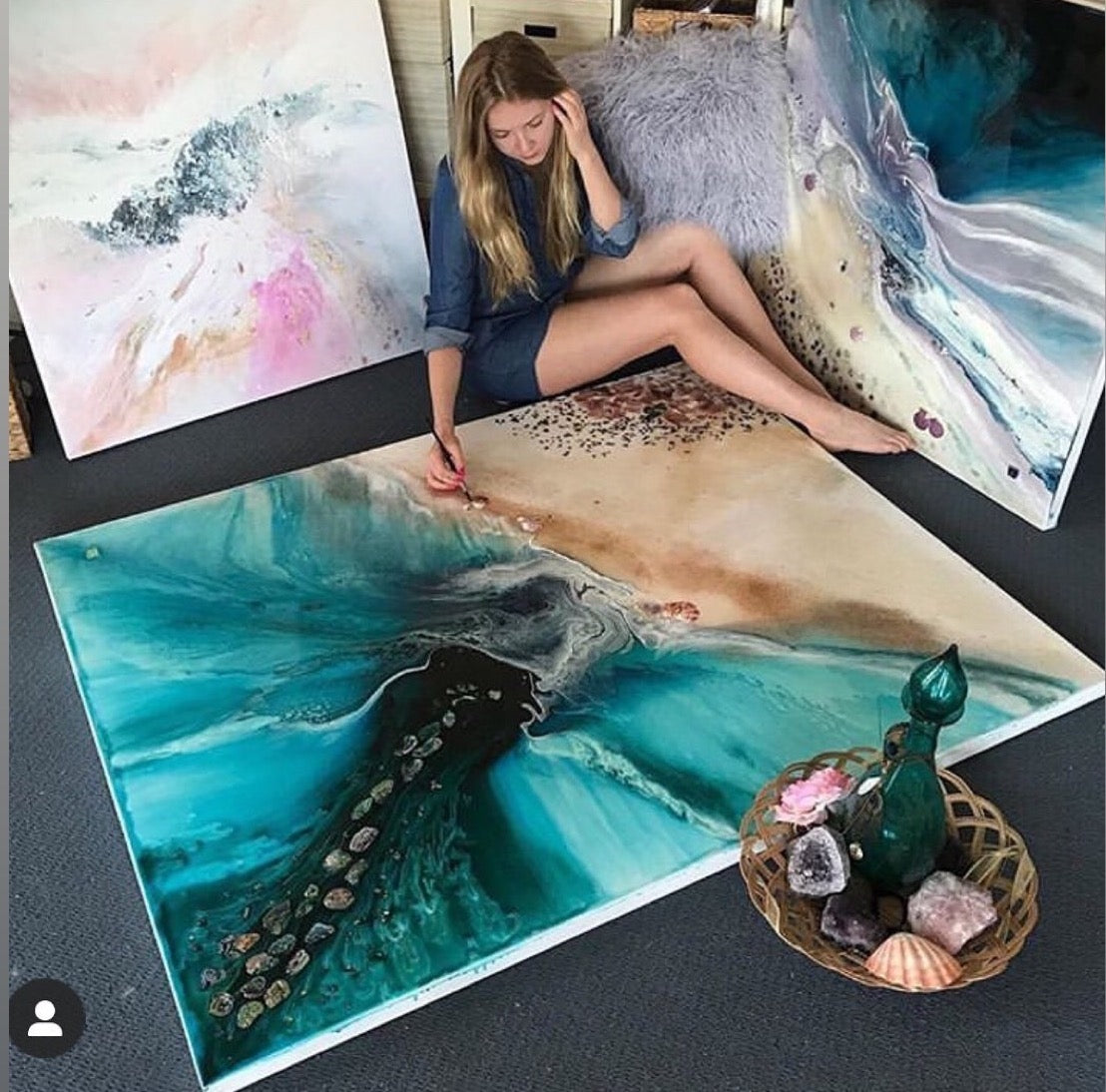 Rise Above. Abstract Beach. Original Artwork 120x150cm