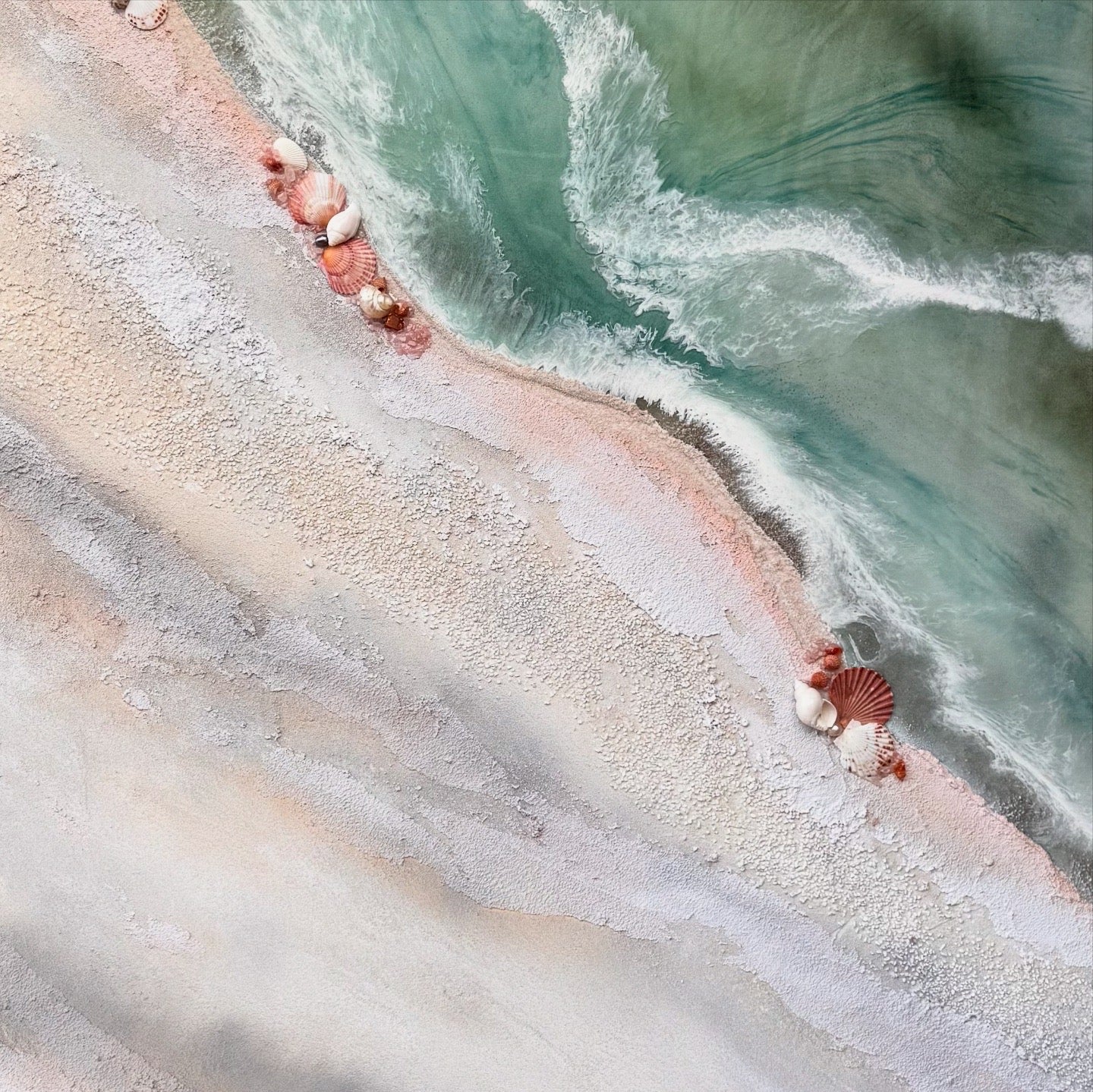 Honu Journey Set 1&2 Sand, Rose Quartz, Pearl, Shells 185x125cm (125x95cm each)