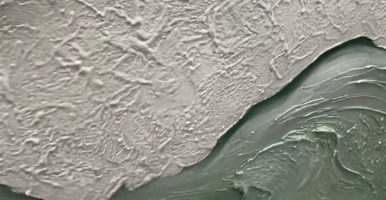 Green hills 90x180cm with Sand FRAMED