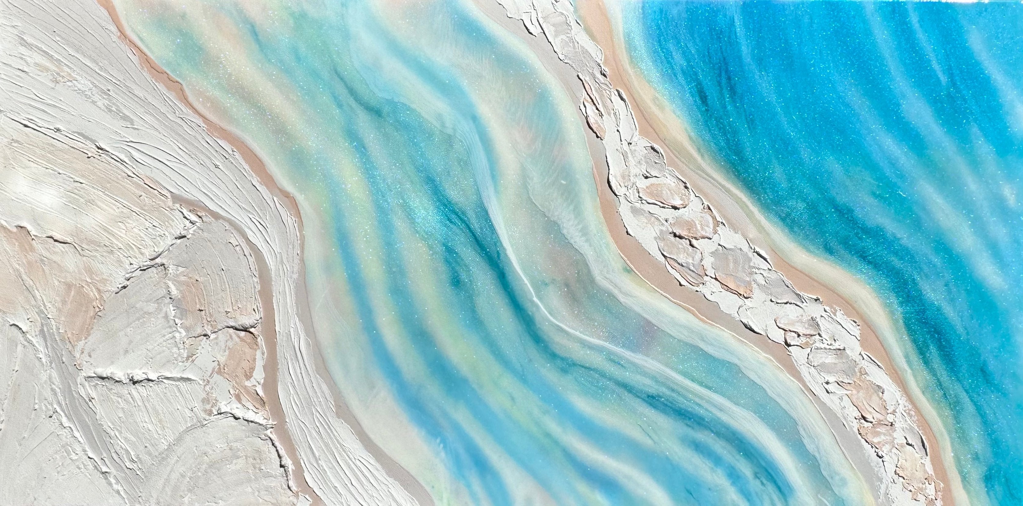 Whitehaven 90x180cm with Sand FRAMED