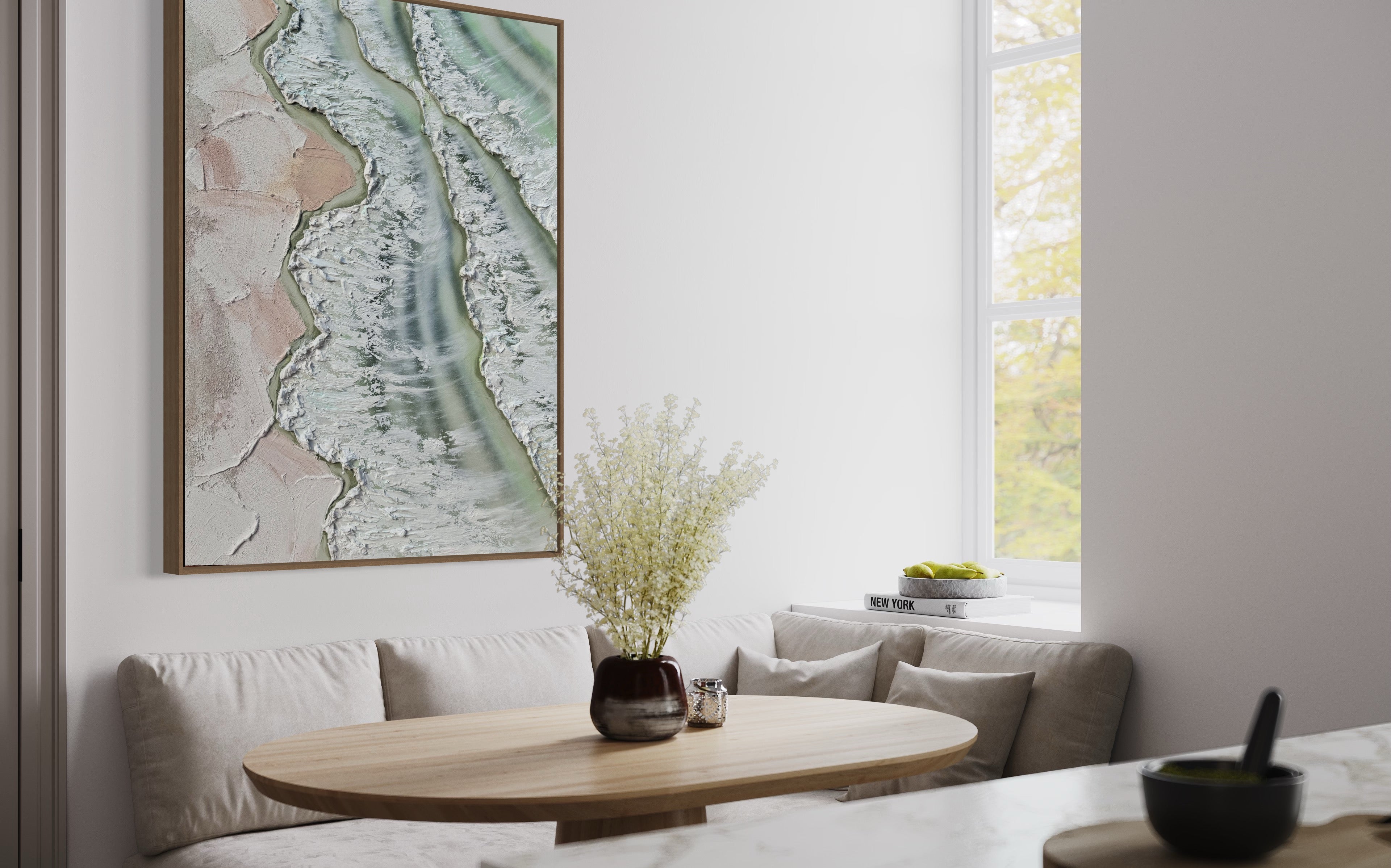 Whitsundays Green Tide - Original Textured Artwork 90x120cm