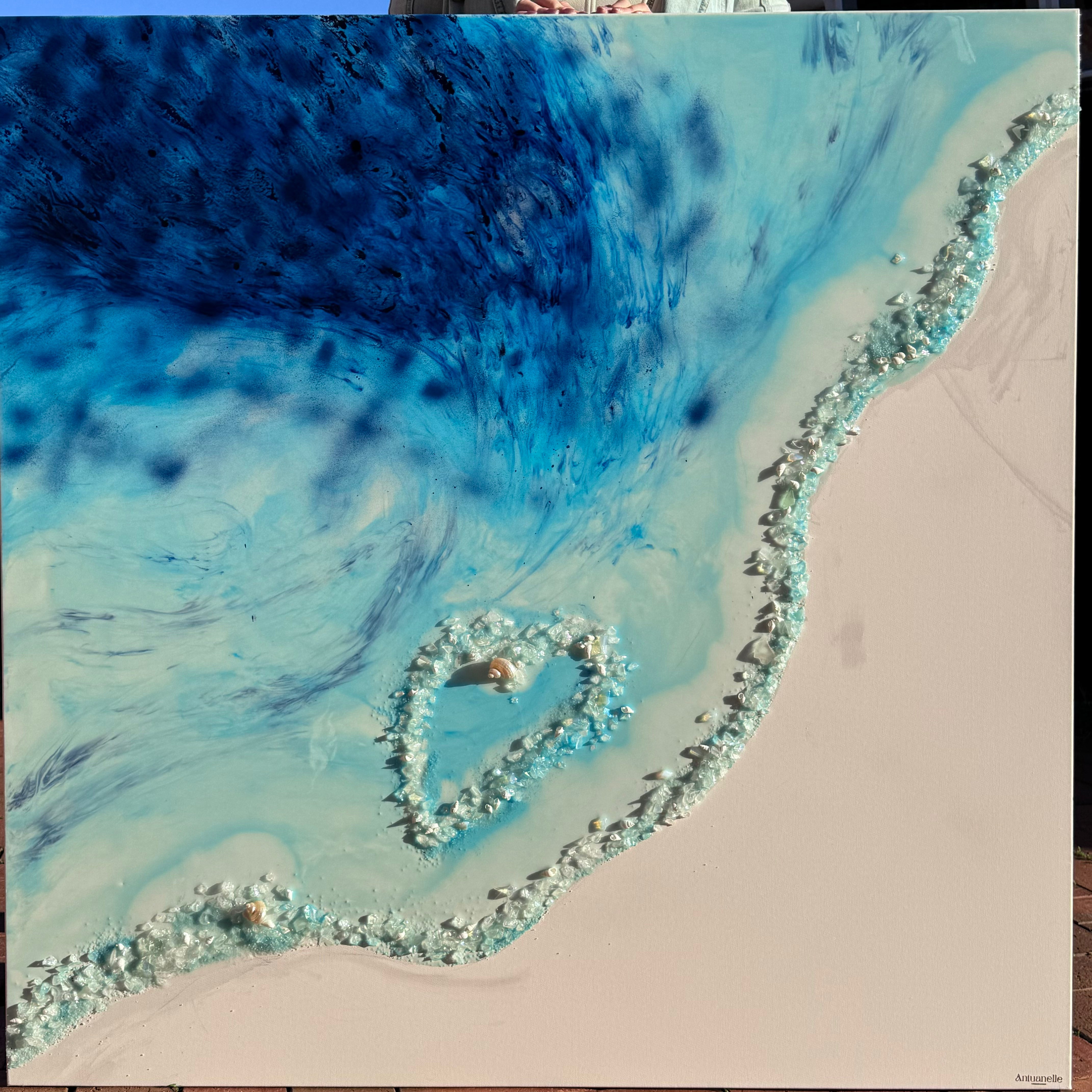 Whitsundays Blue Lagoon - 125x125cm FRAMED