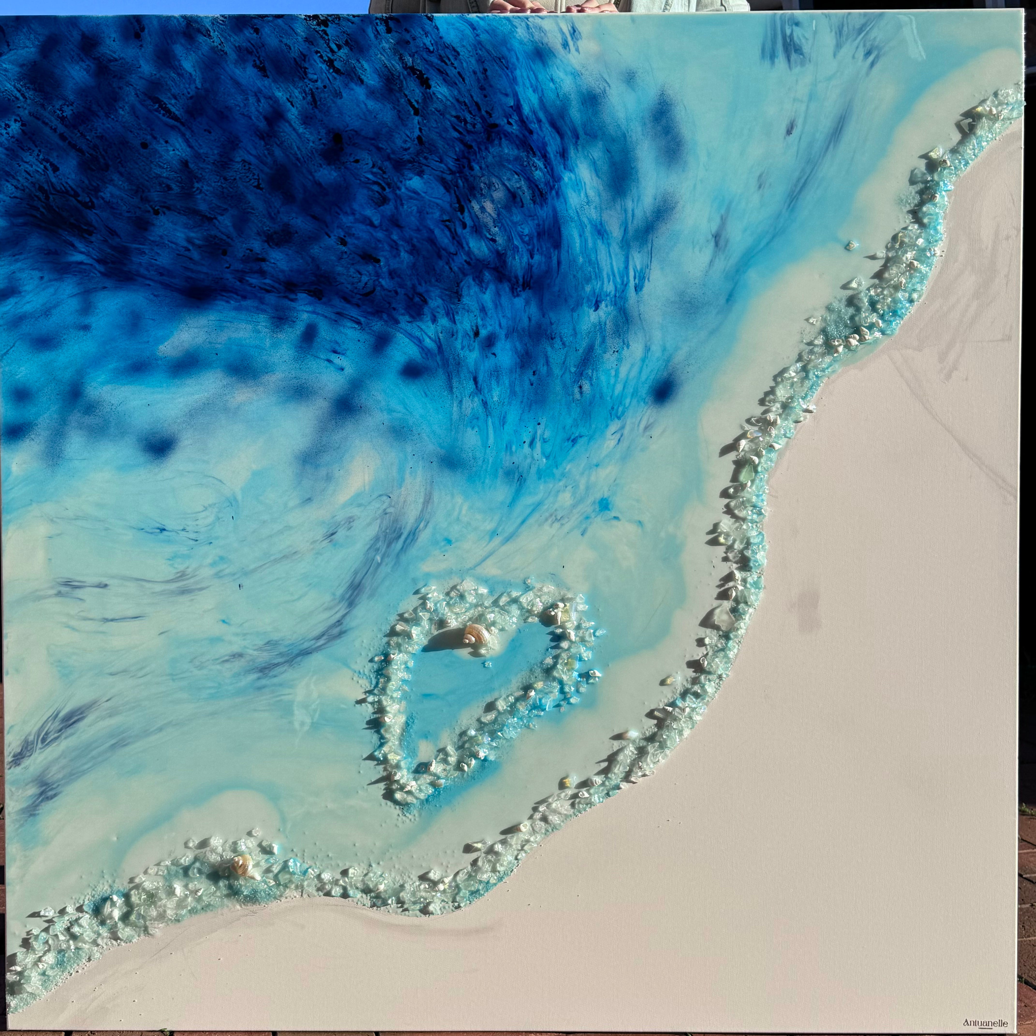 Whitsundays Blue Lagoon - 125x125cm FRAMED