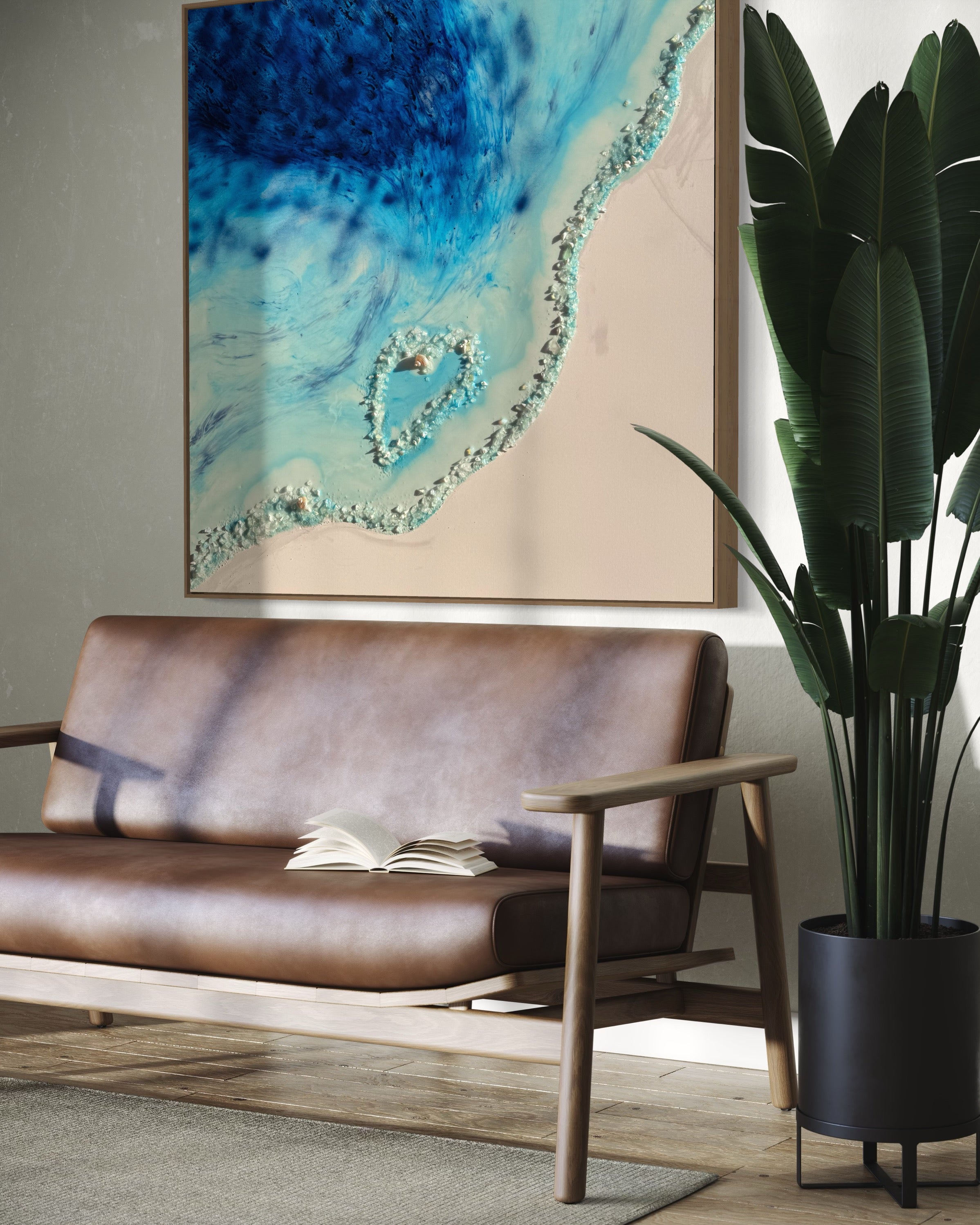Whitsundays Blue Lagoon - 125x125cm FRAMED