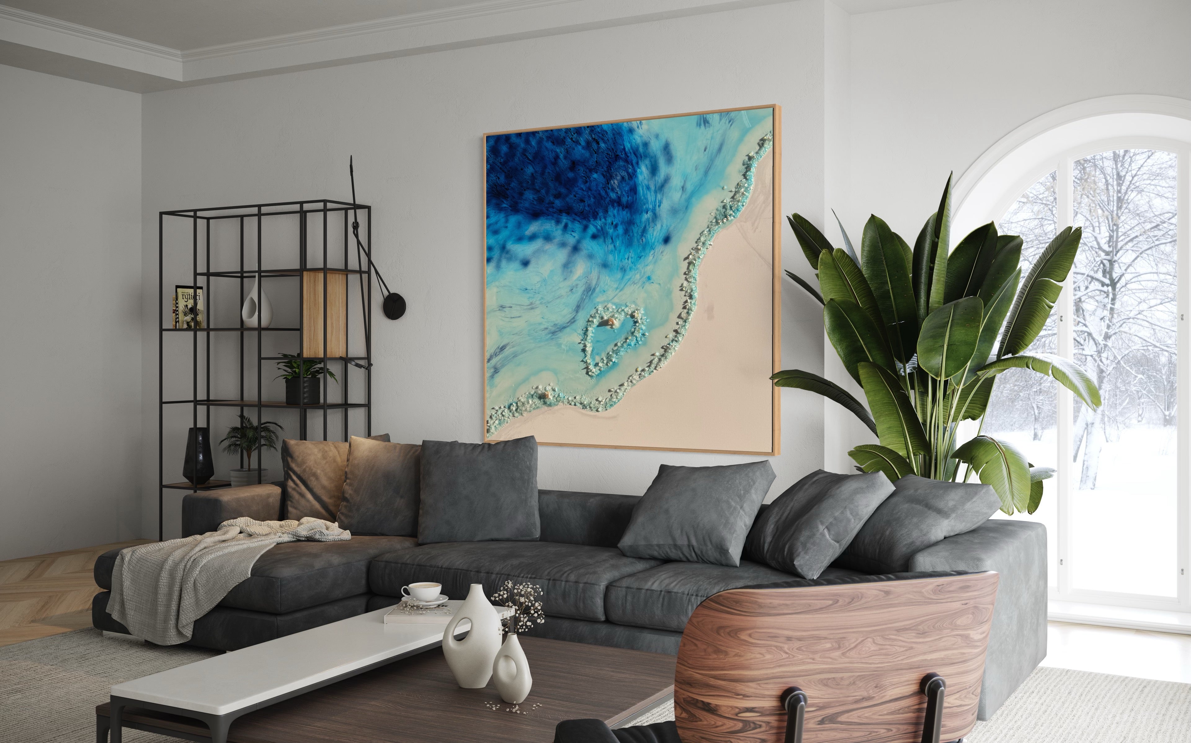 Whitsundays Blue Lagoon - 125x125cm FRAMED