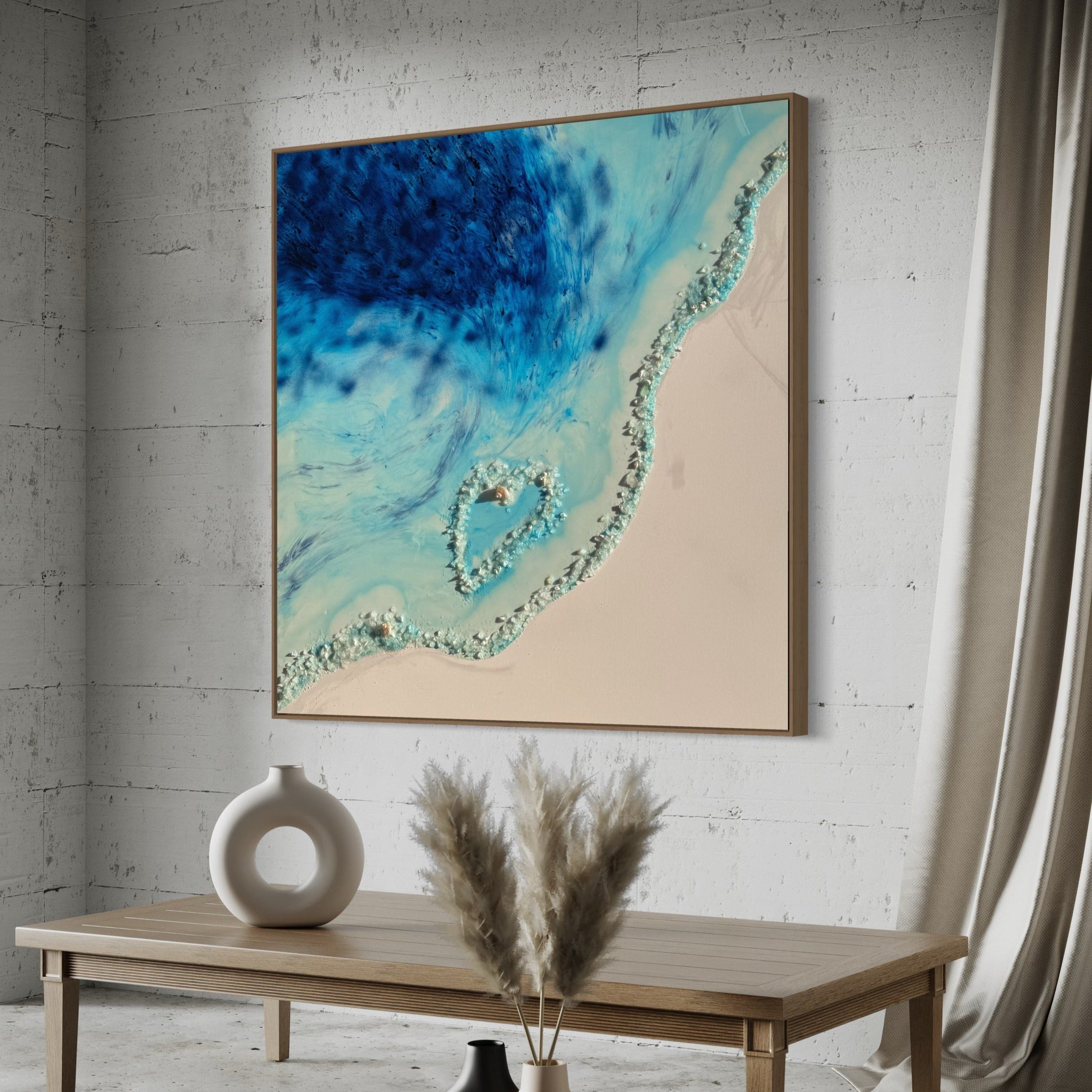 Whitsundays Blue Lagoon - 125x125cm FRAMED