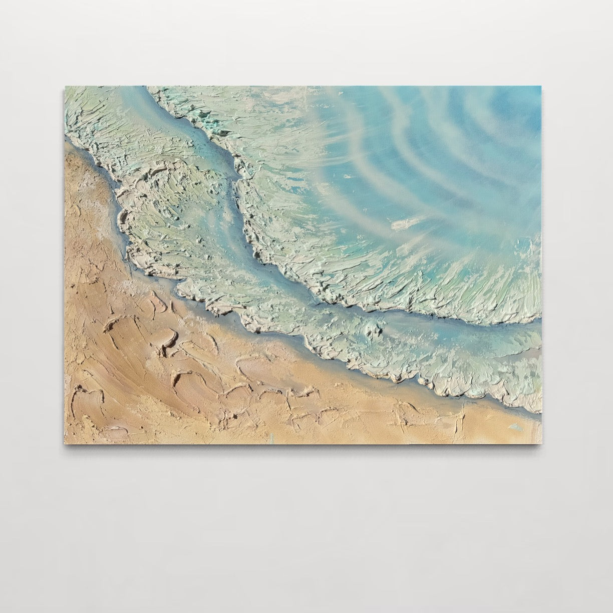 Whitsundays Whitewash. Original Texture Artwork. 90x120cm FRAMED