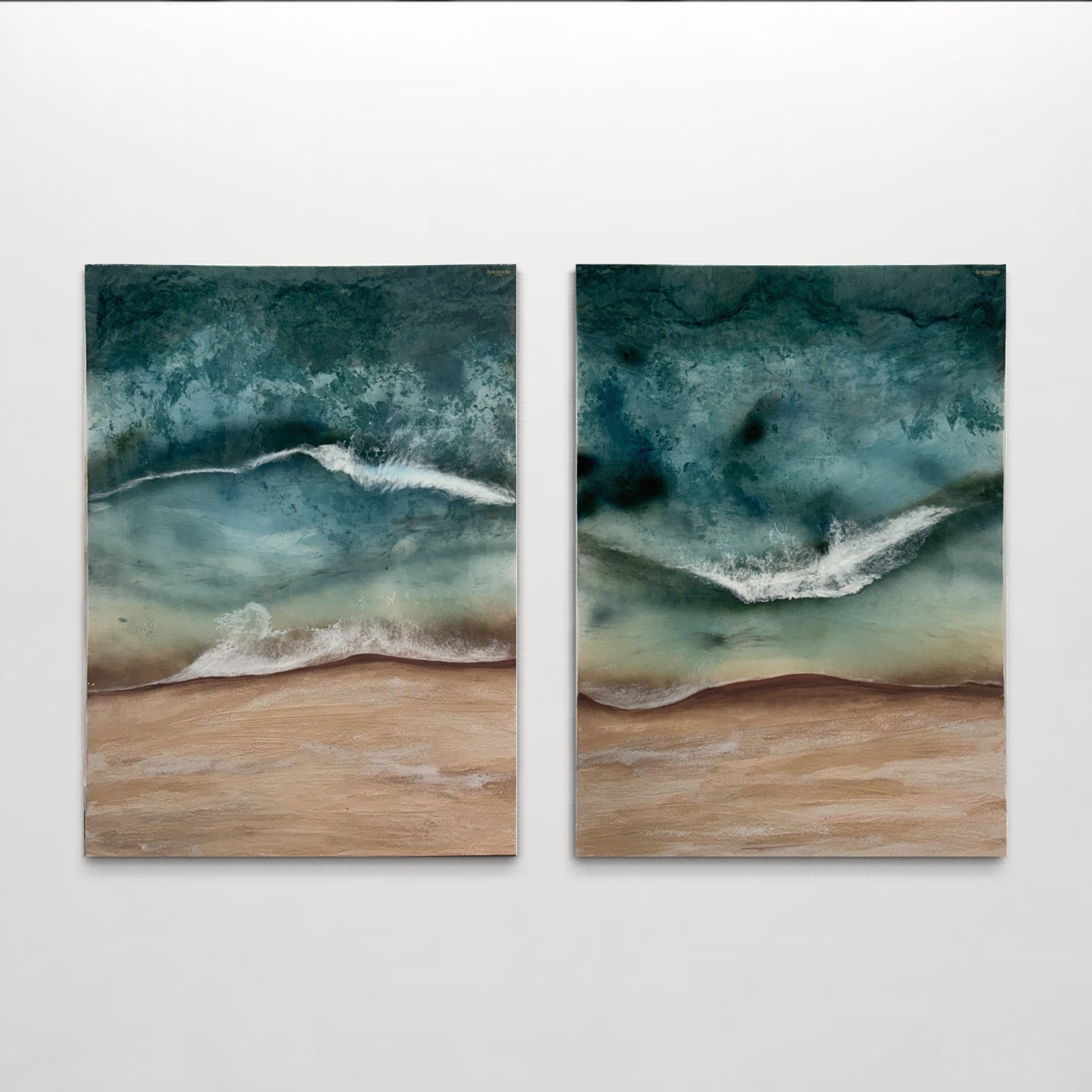 Whitsundays 1 120x90cm Sand, Liquid Glass, Acrylic