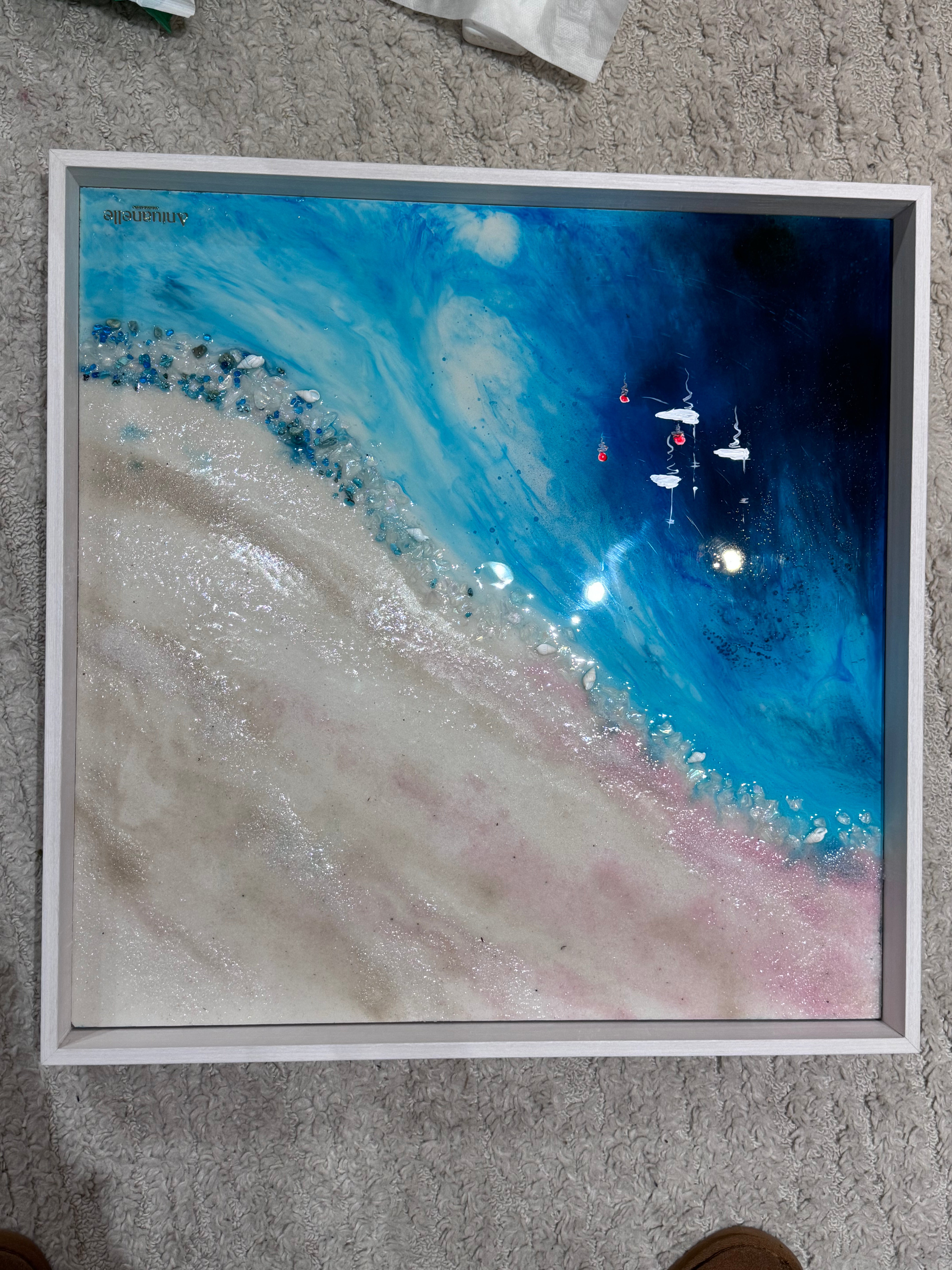 Amalfi Yachts Boats 2 55x55g cm FRAMED