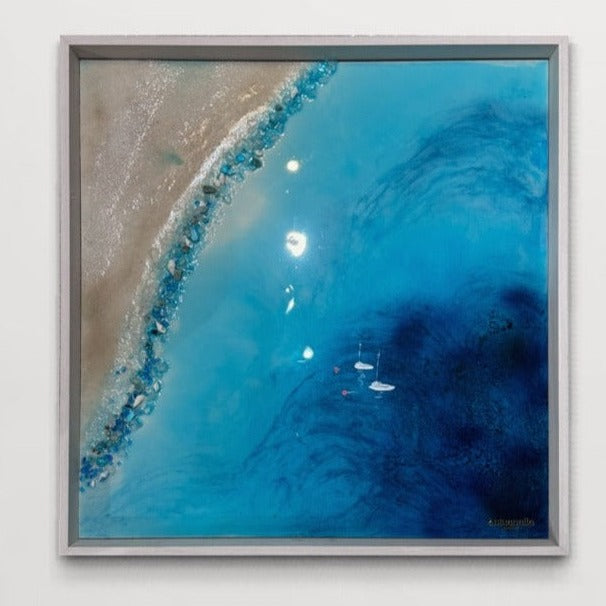 Amalfi Yachts Boats 1 55x55g cm FRAMED