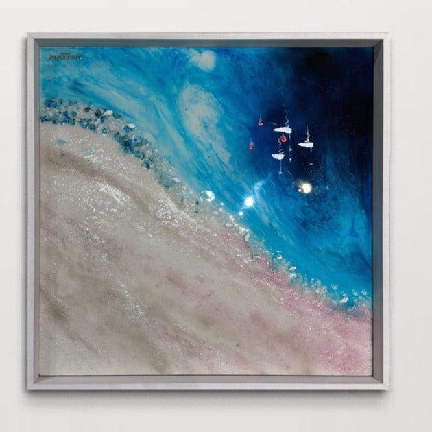 Amalfi Yachts Boats 2 55x55g cm FRAMED