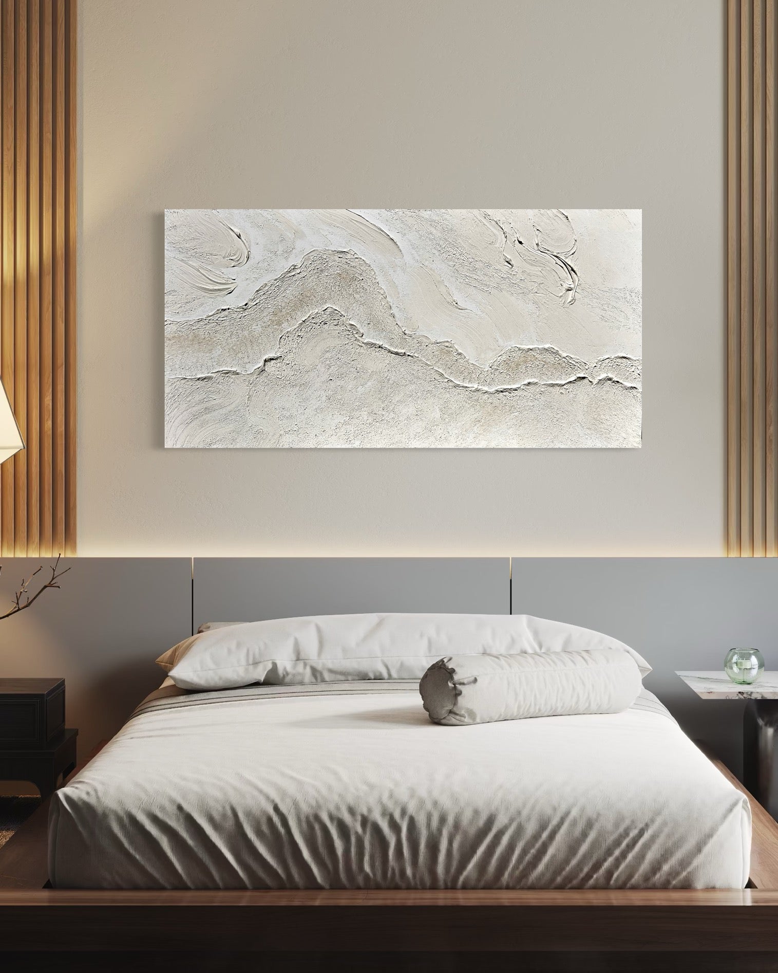 White hills 4 90x180cm with Sand FRAMED