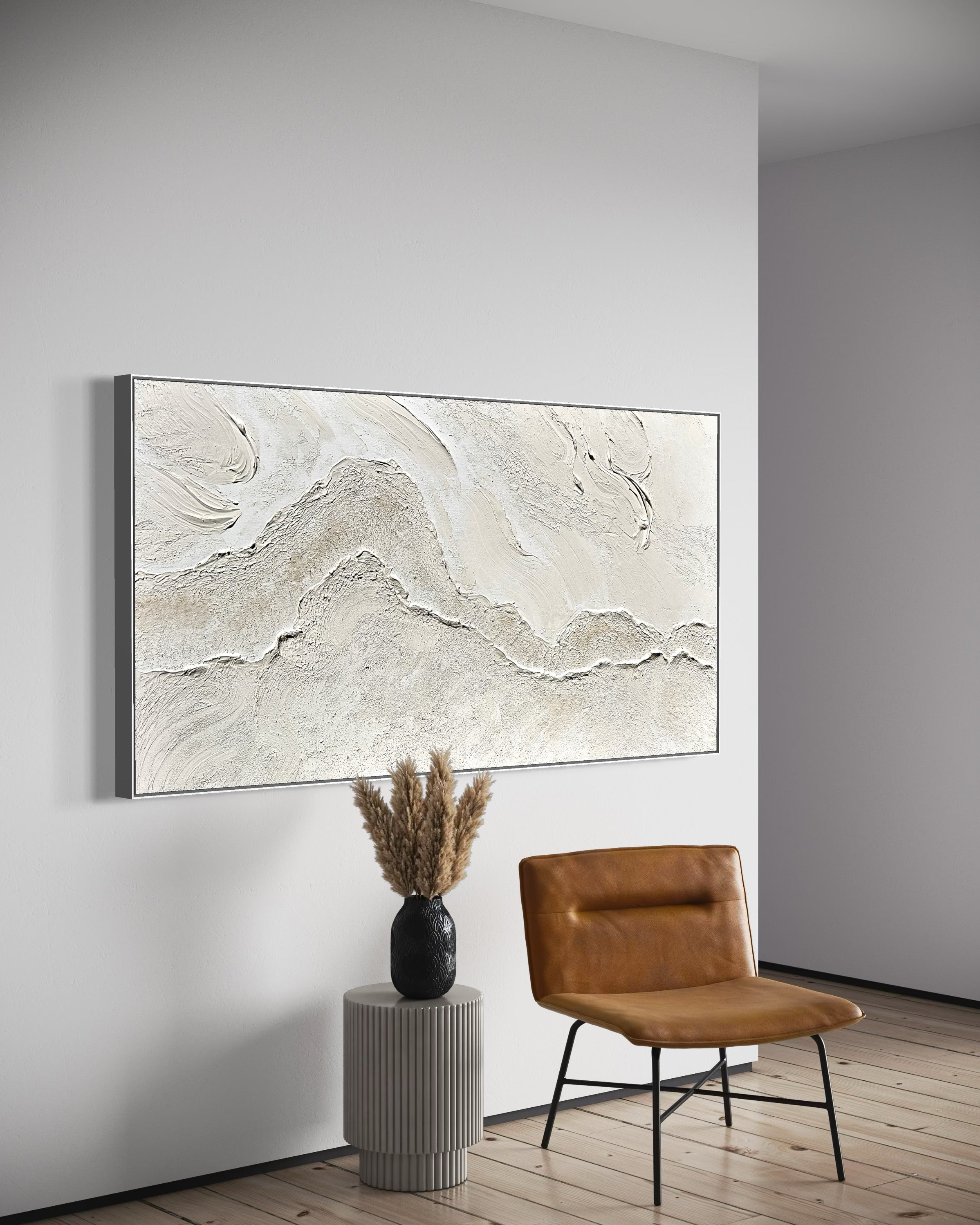 White hills 4 90x180cm with Sand FRAMED