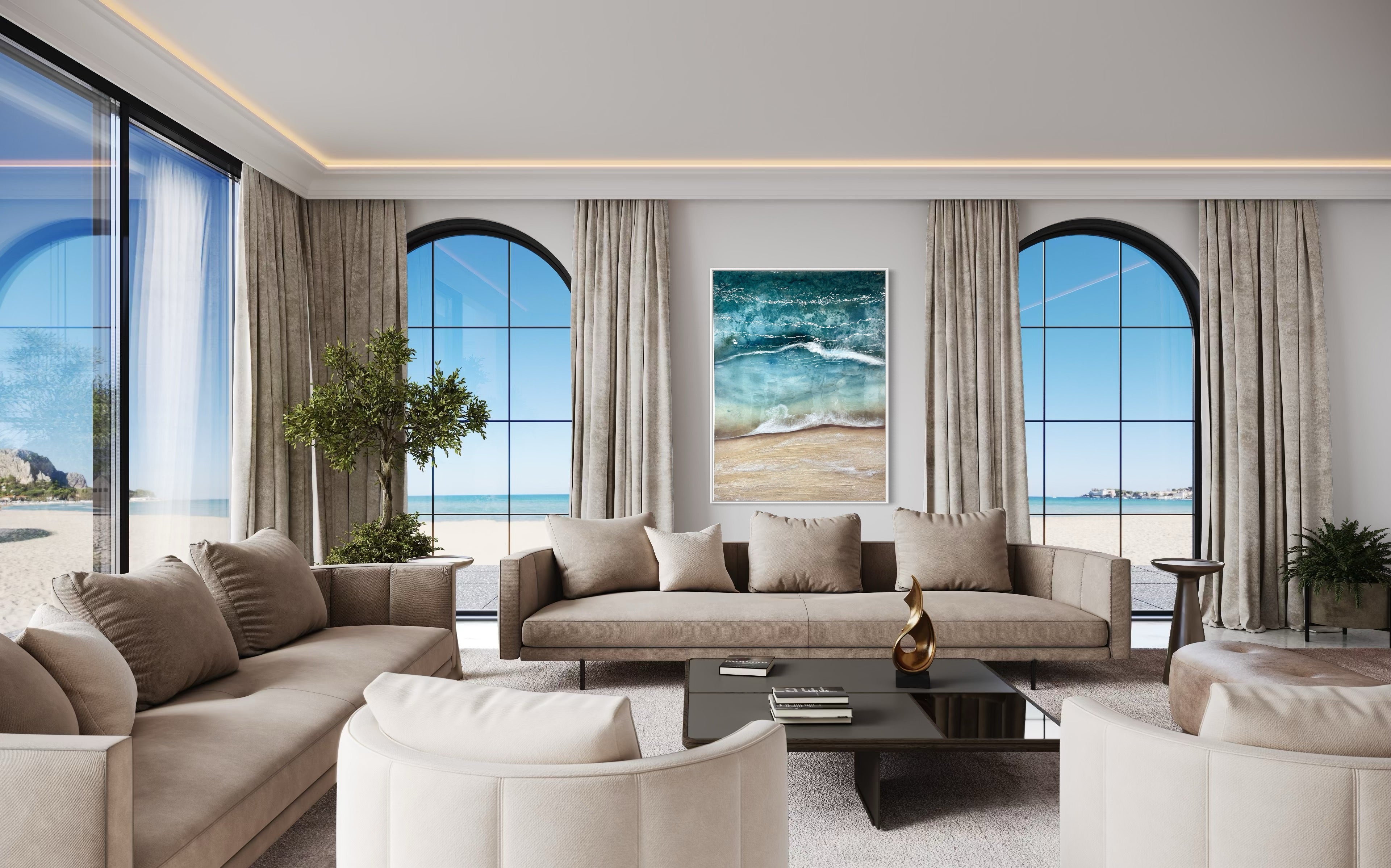 Whitsundays 1 120x90cm Sand, Texture, Acrylic