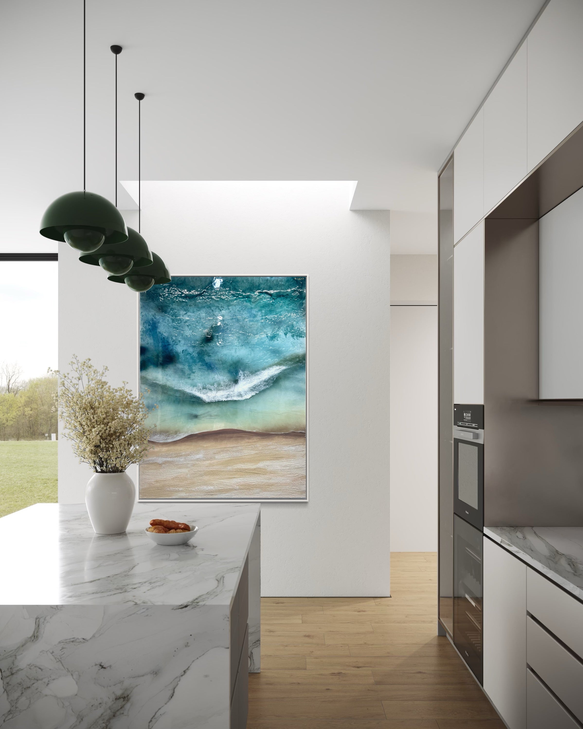 Whitsundays 2 120x90cm Sand, Liquid Glass, Acrylic