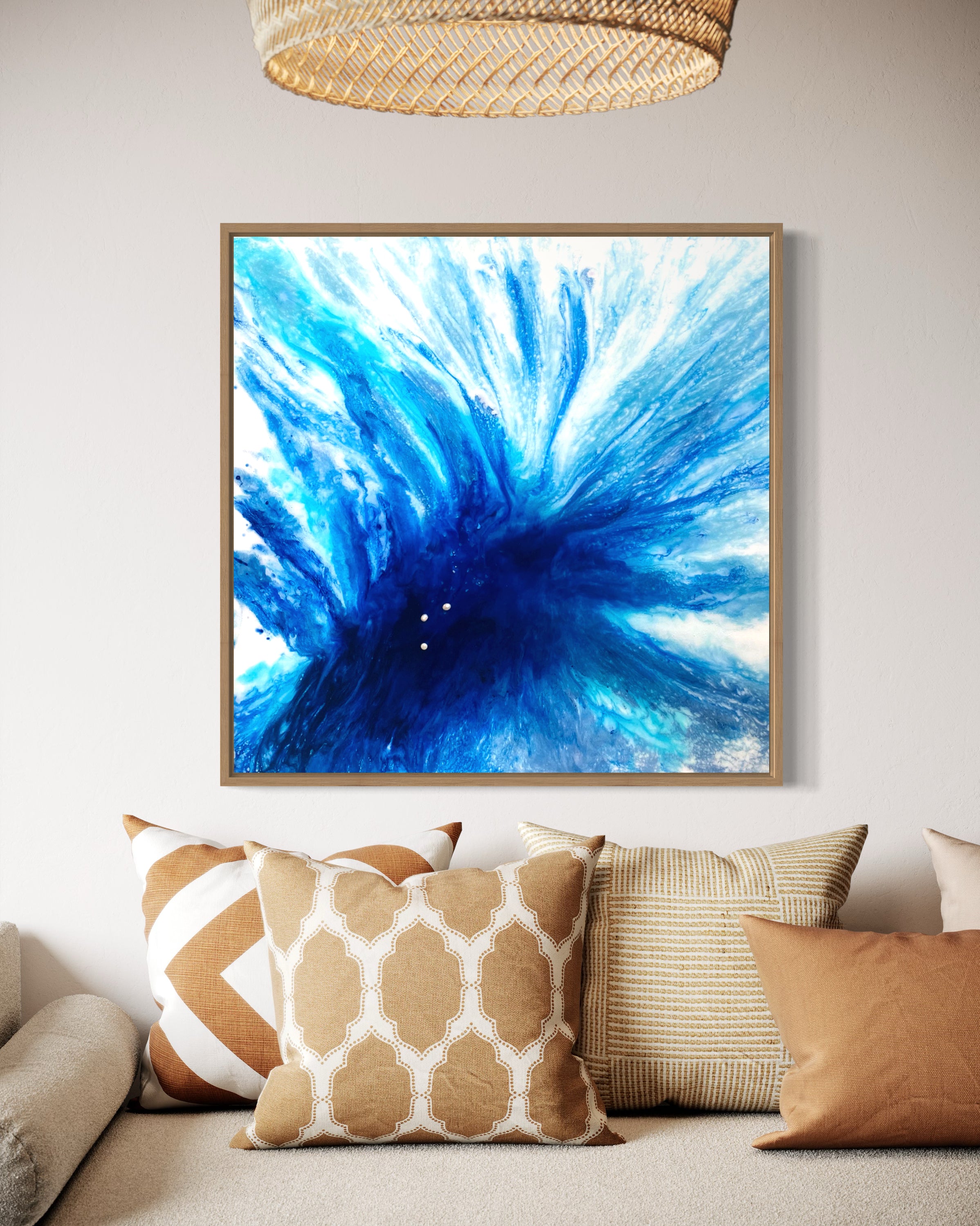 My Ultramarine Heaven. Original Abstract Artwork. 60x60cm Framed.