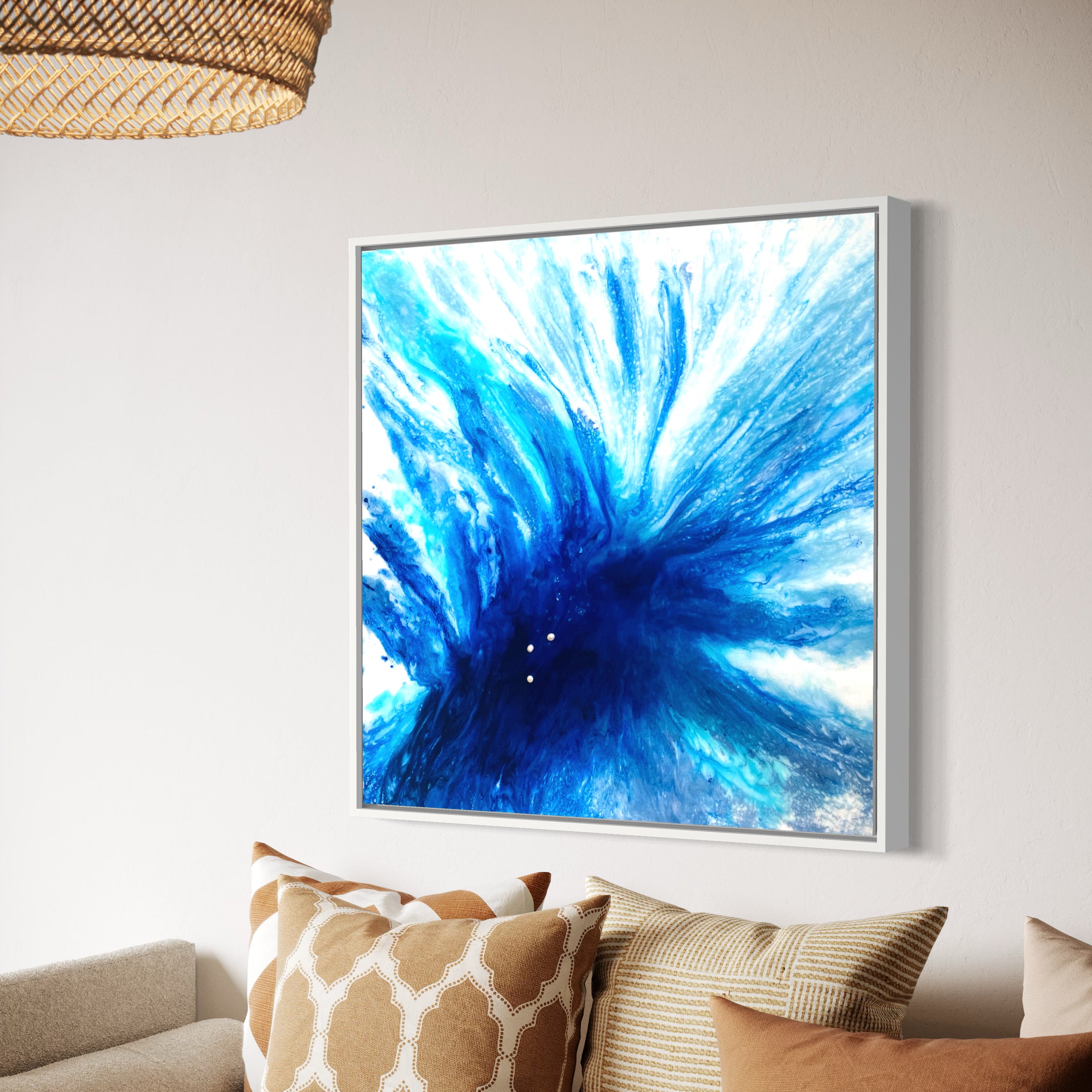 My Ultramarine Heaven. Original Abstract Artwork. 60x60cm Framed.