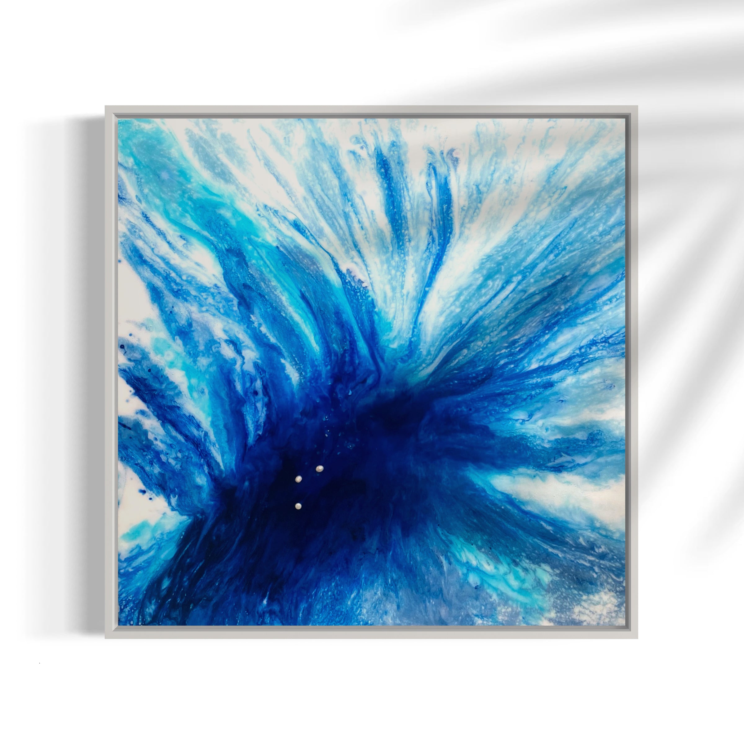 My Ultramarine Heaven. Original Abstract Artwork. 60x60cm Framed.