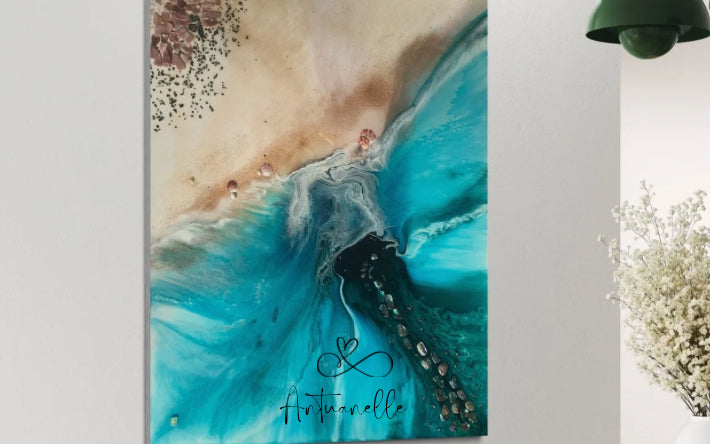 Rise Above. Abstract Beach. Original Artwork 120x150cm