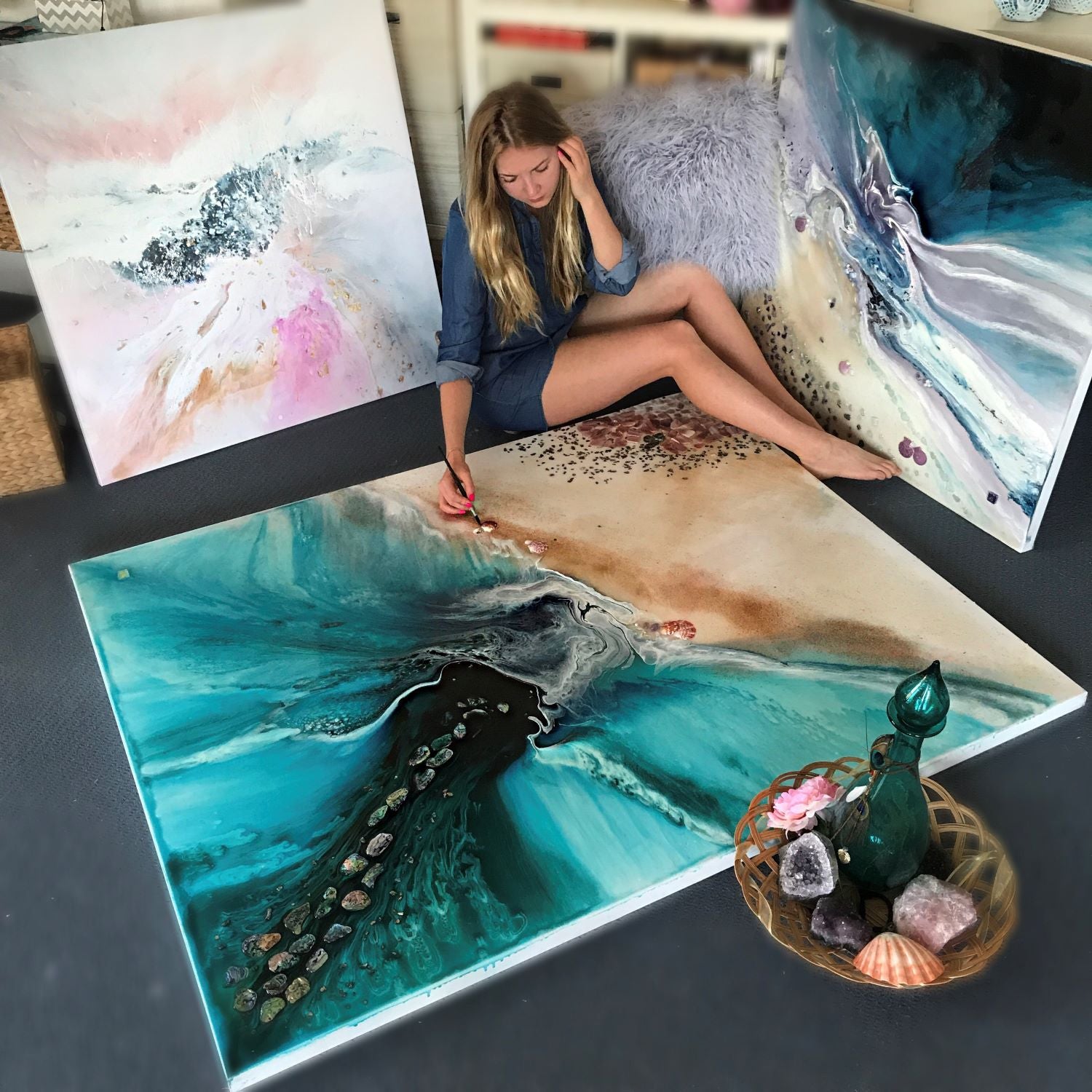 MADE TO ORDER Rectangular Coastal Painting