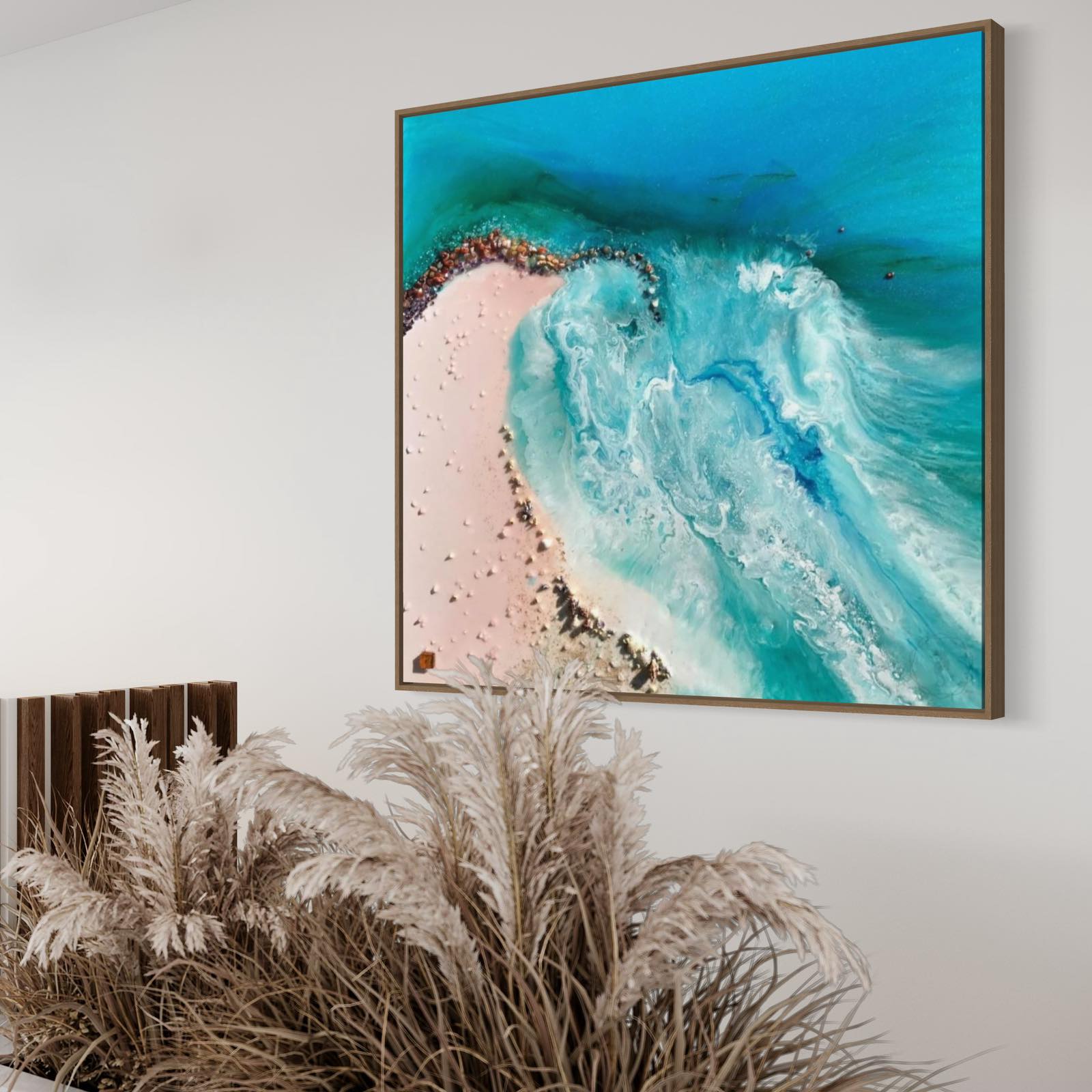 MADE TO ORDER SQUARE OCEAN Coastal Painting