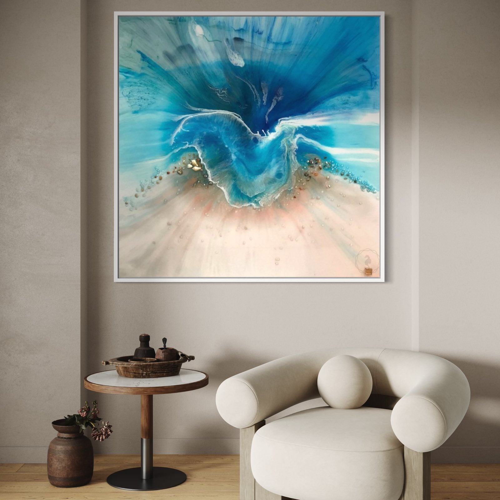 Coogee Vibe Abstract Coastal Artwork Ocean Limited Edition Print