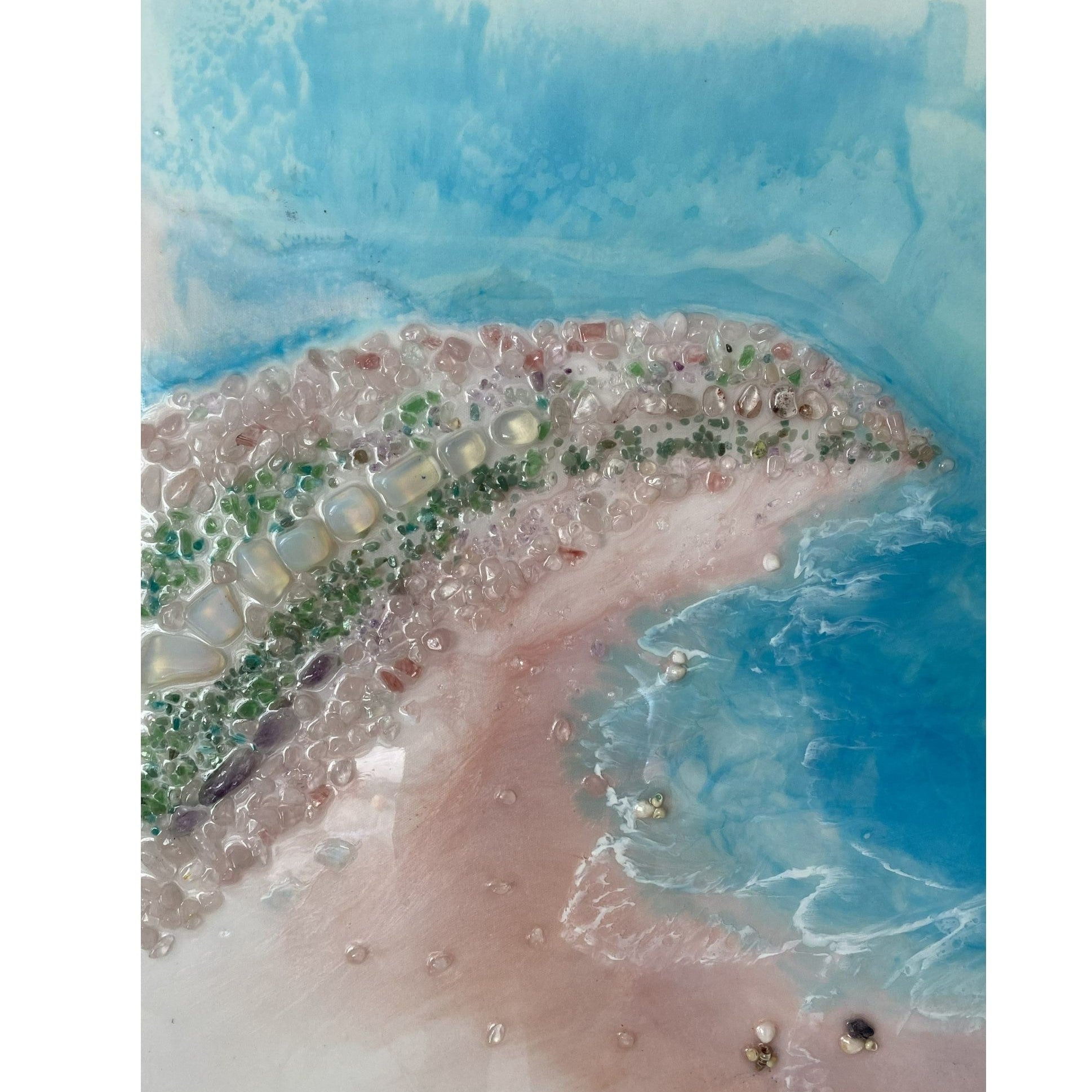 BOUNTY DREAM sky blue with roze quartz crystals