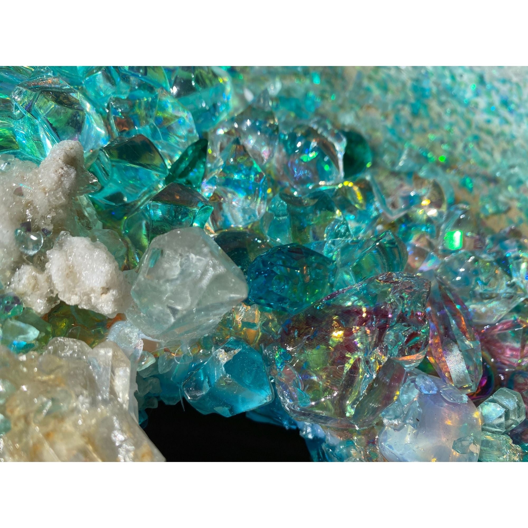 Moonlight Crystal Reef Freeform with Moonstones 84x120 cm Wood panel