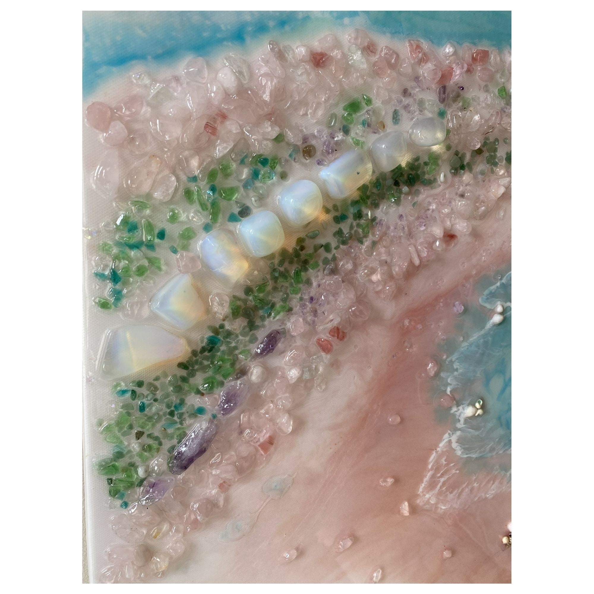 BOUNTY DREAM sky blue with roze quartz crystals