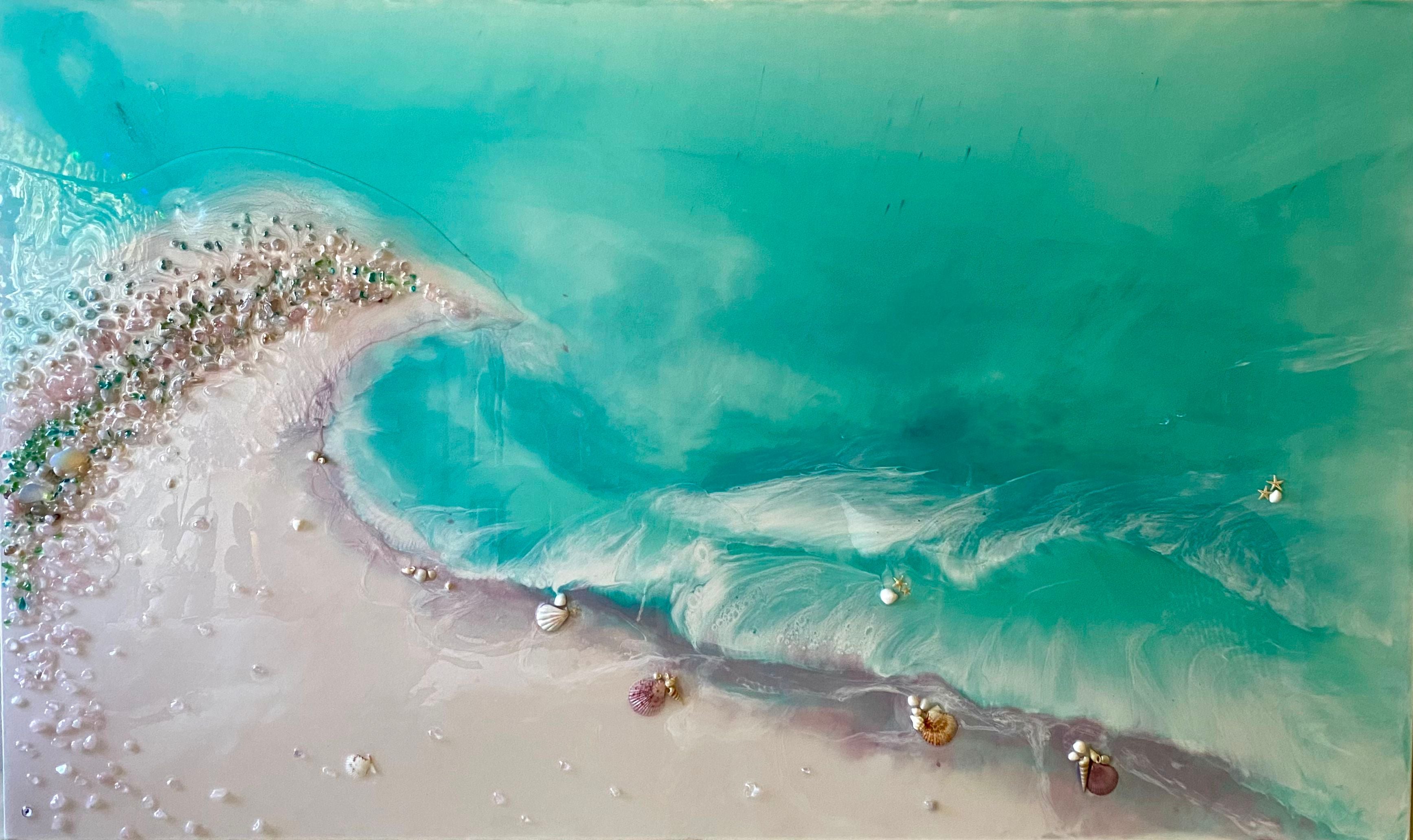 Bounty Dream Whitsundays - Whitehaven Beach - Heart Reef - Great Barrier Reef aqua 5.0. 90x150cm