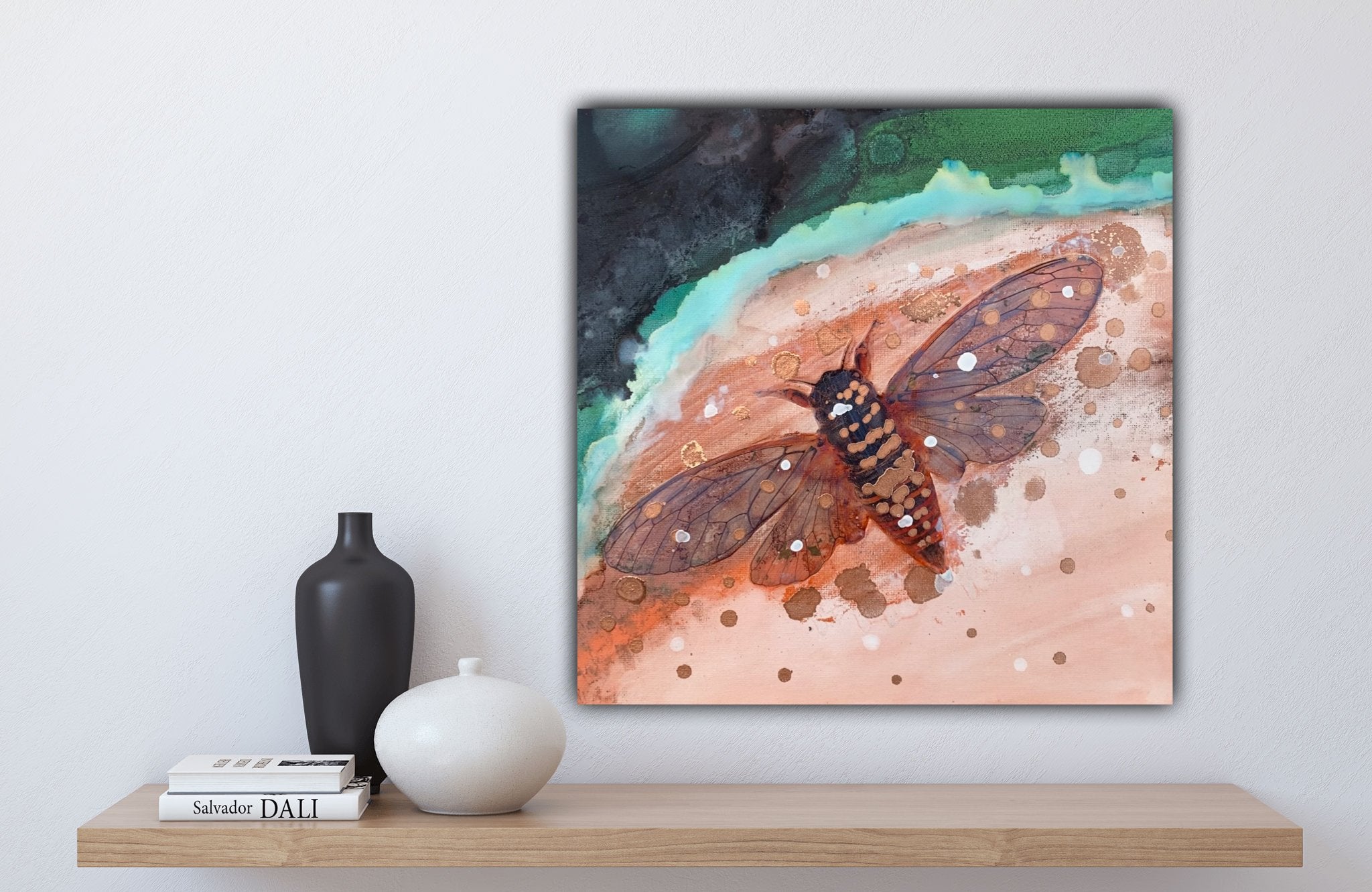 Close to Extinction Bright set of 3 - Sea Turtle and Cicada Ocean Art - Gallery Wall