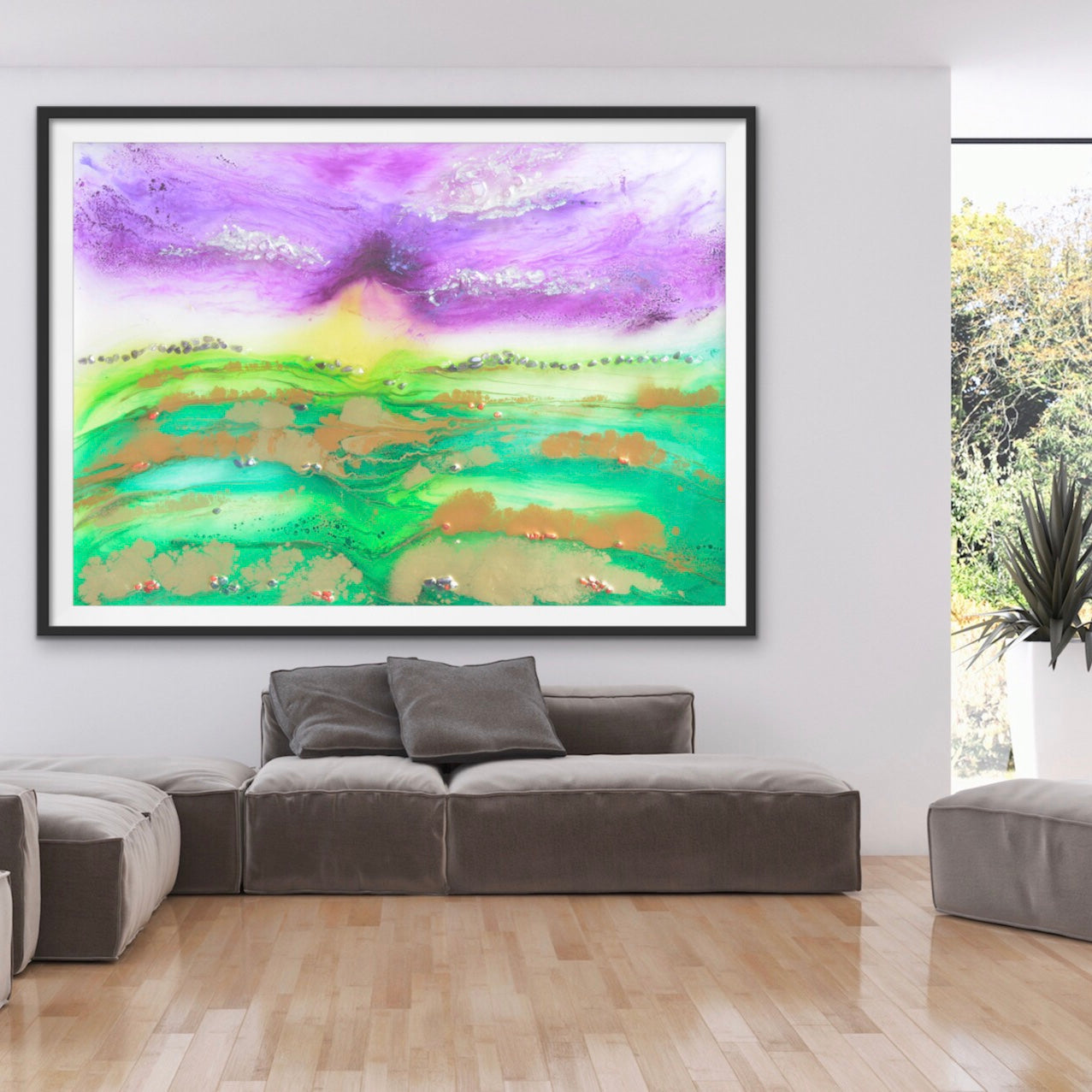 Bali Green. Abstract Limited Edition Print. Antuanelle 5
