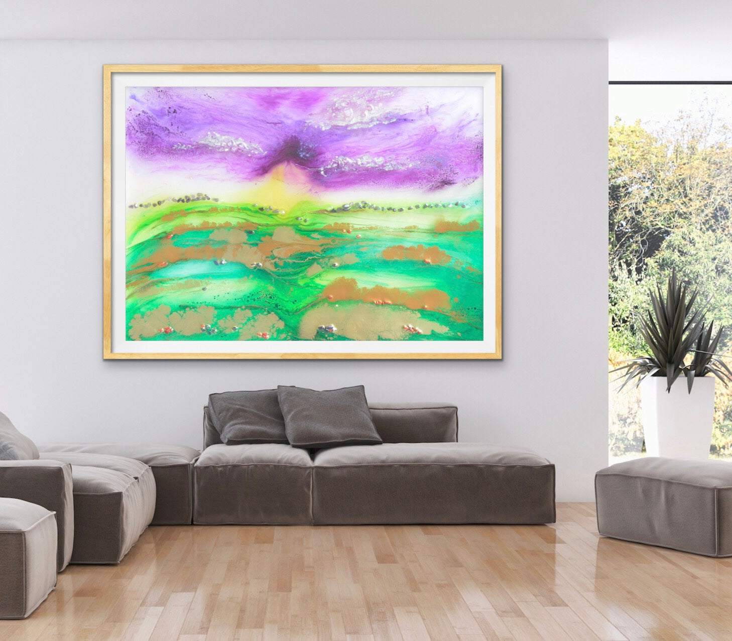 Bali Green. Abstract Limited Edition Print. Antuanelle 6
