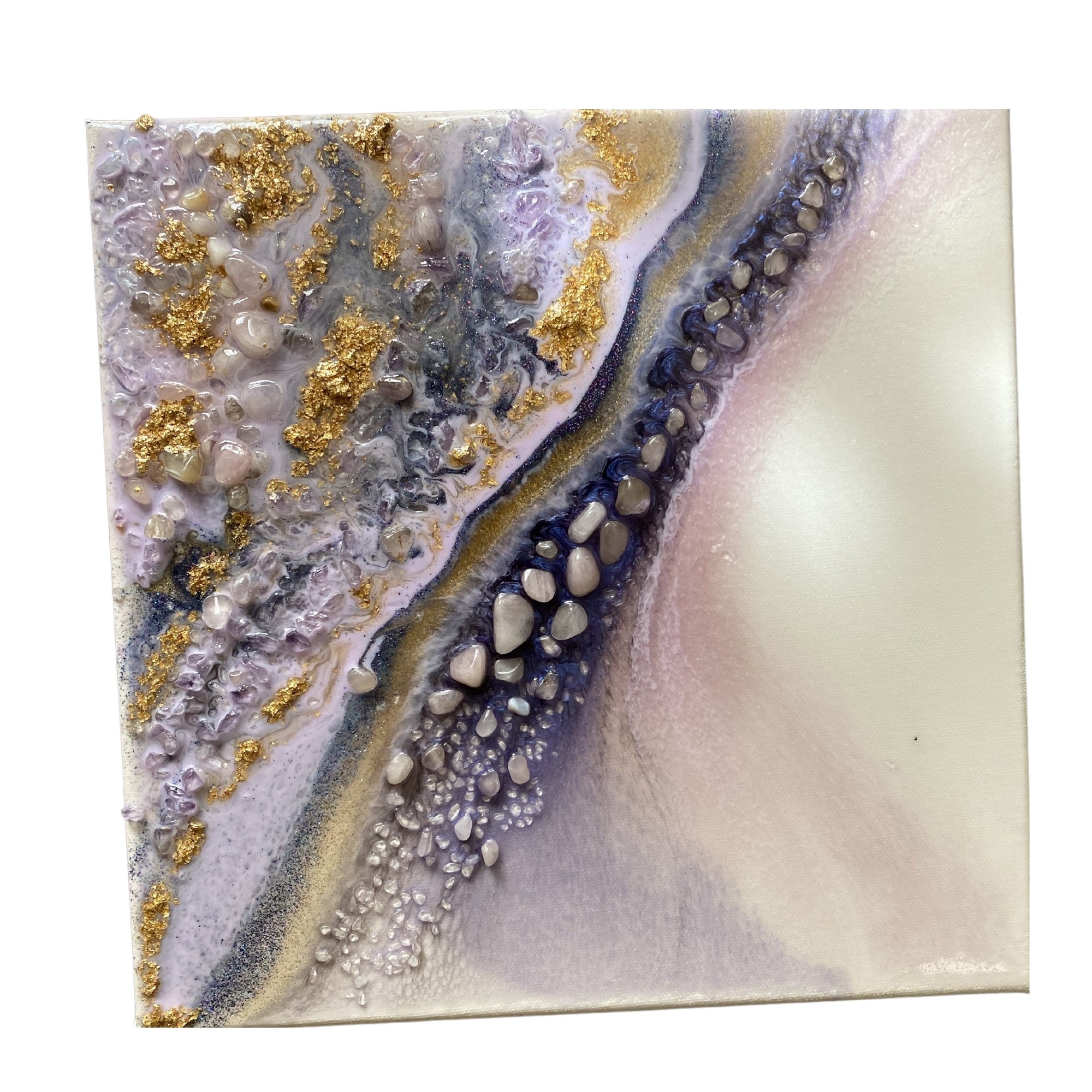 Light Amethyst Gemstone Artwork with Amethyst. COMMISSION