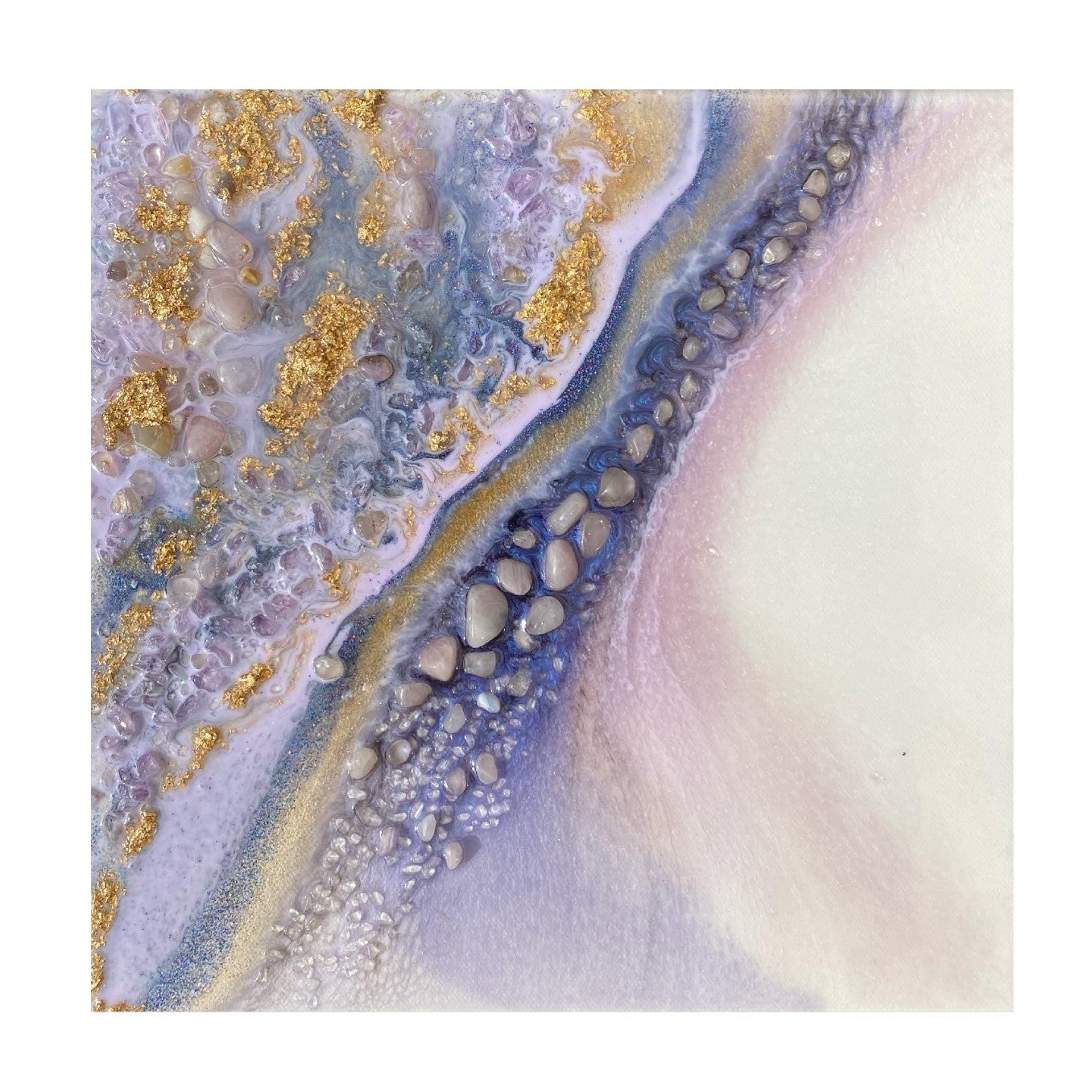 Light Amethyst Gemstone Artwork with Amethyst