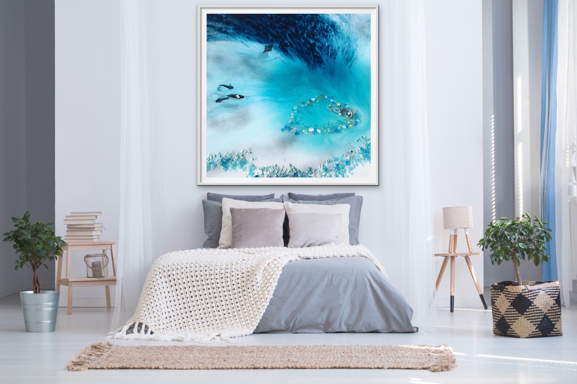 Blue lagoon. Australian Coast. Limited edition Print. Square
