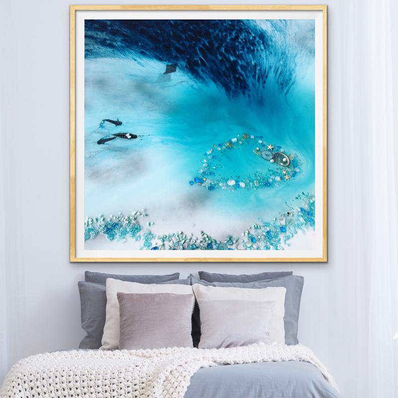 Blue lagoon. Australian Coast. Limited edition Print. Square