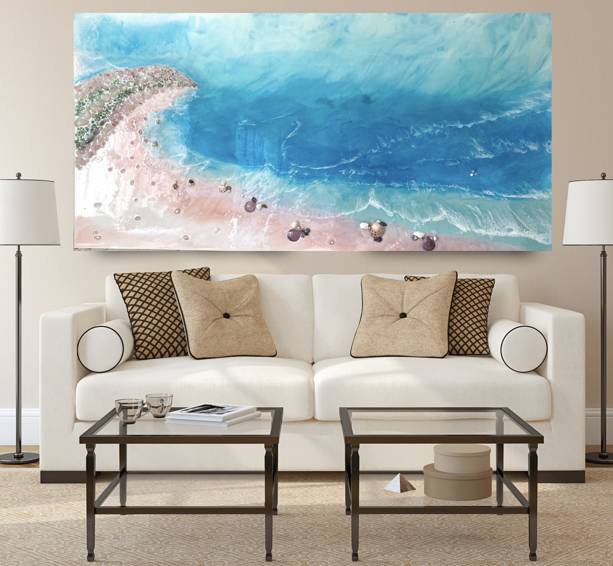 BOUNTY DREAM sky blue with roze quartz crystals