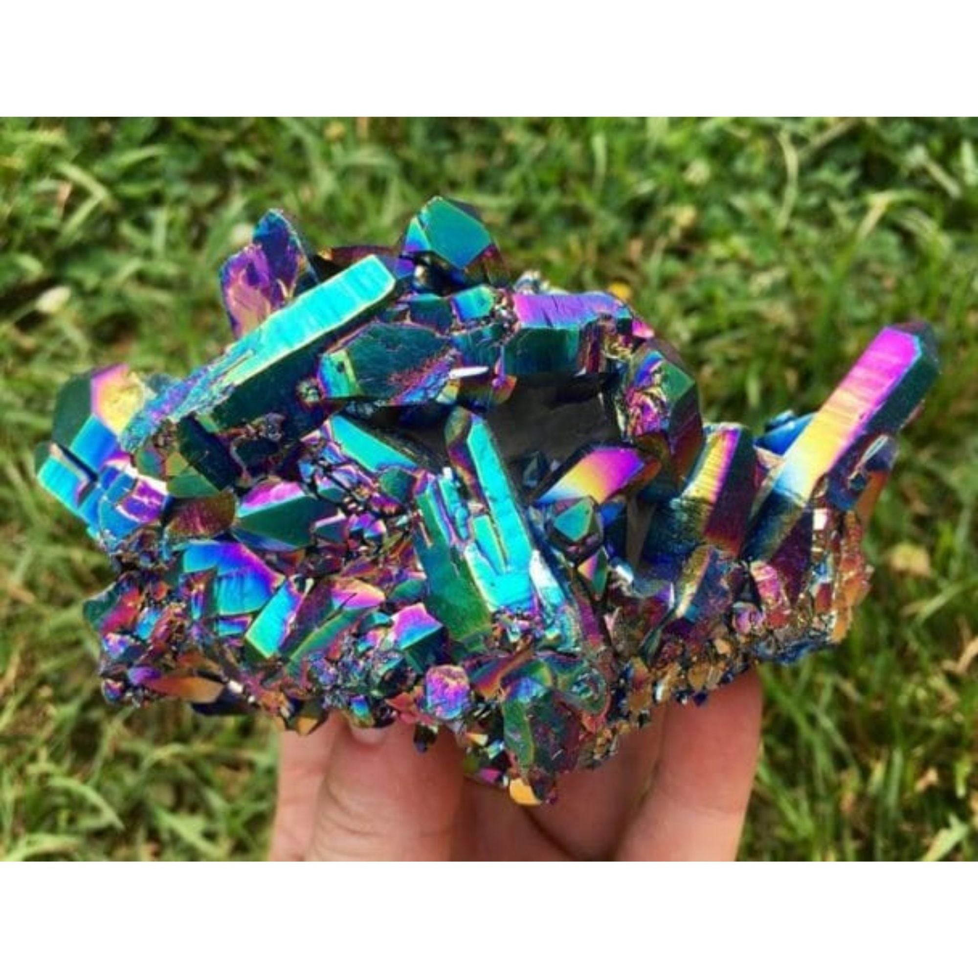 Light Blue Crystal Reef Landscape Crystal Artwork with quartz