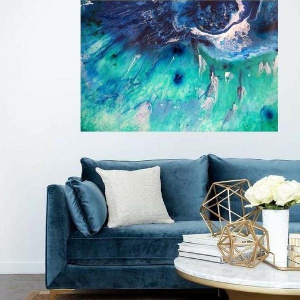 Abstract Surf. Turquoise. Bondi Surf Vibrant. Art print. Antuanelle 1 Aqua Green | Limited Edition Print