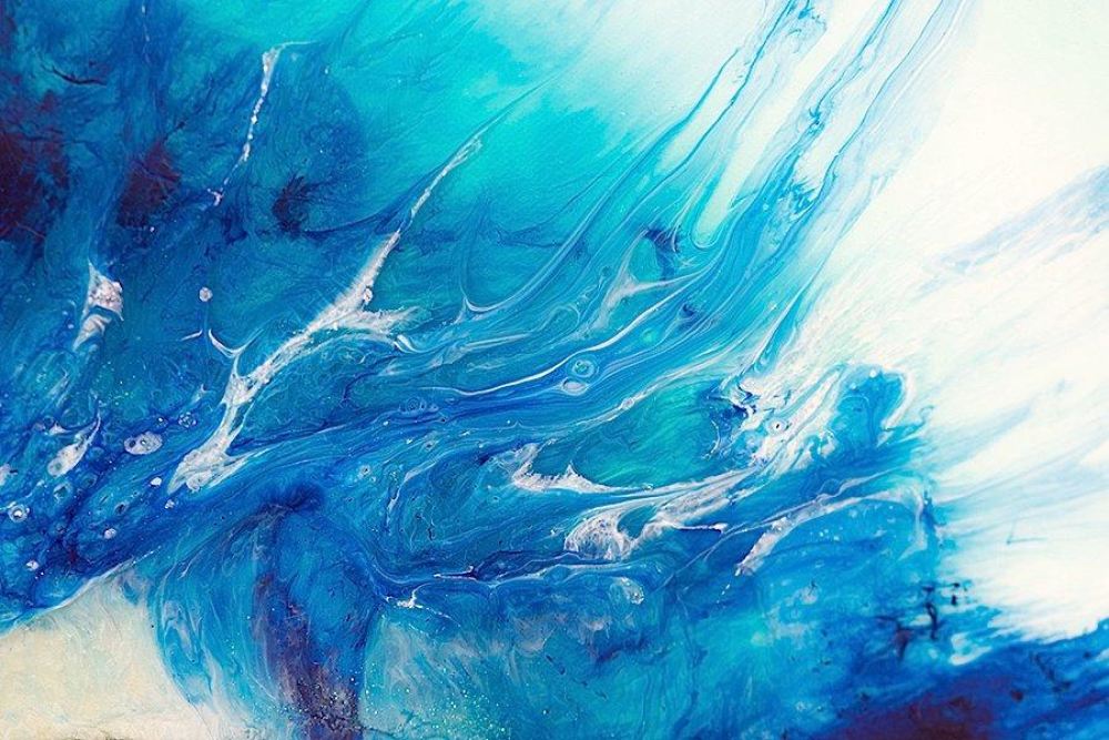 Abstract Seascape. Dreaming Gold Coast. Art Print. Antuanelle 4 Boho Ocean. Limited Edition Print