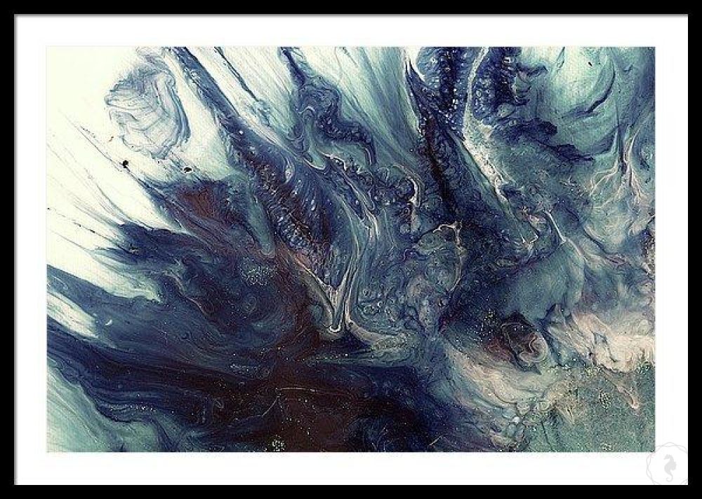 Abstract Seascape. Dreaming Grey Tide. Art Print. Antuanelle 5 Tide Ocean. Limited Edition Print